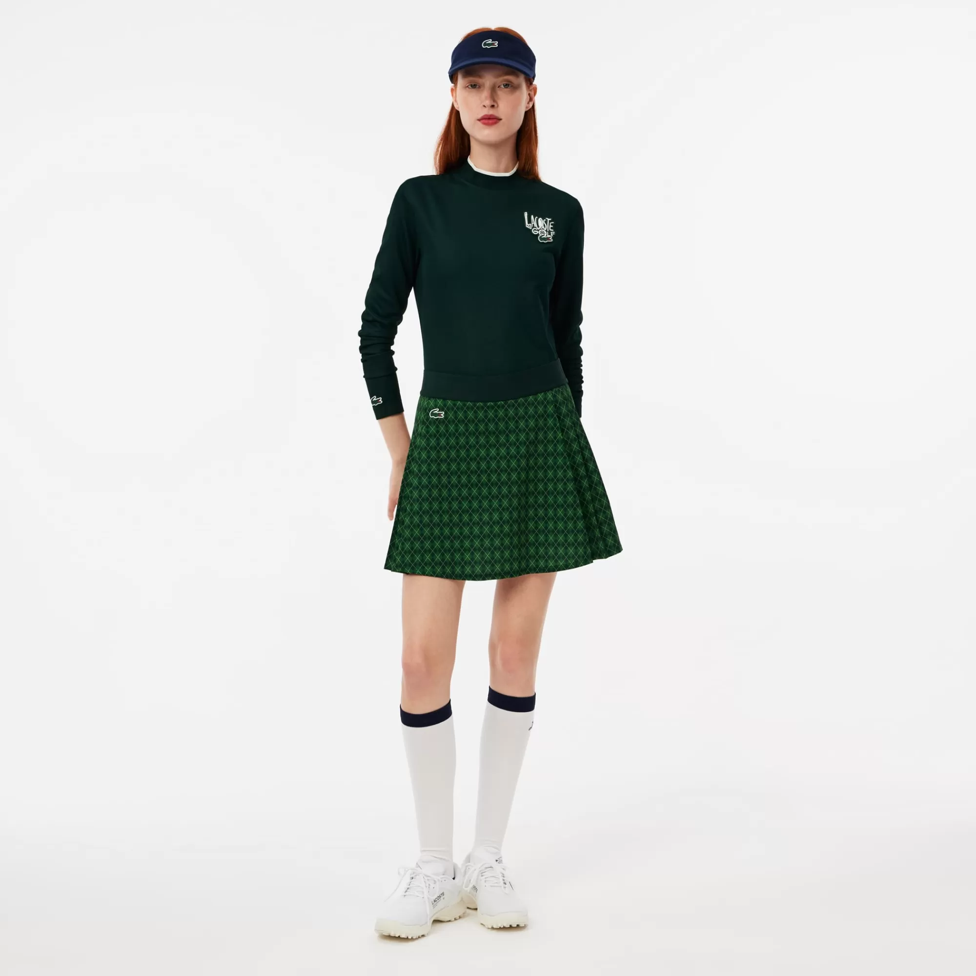 MULHER LACOSTE Golfe | Roupa Deportiva Mulher^Saia de Golf Elástica com Forro e Tecnologia Ultra-Dry