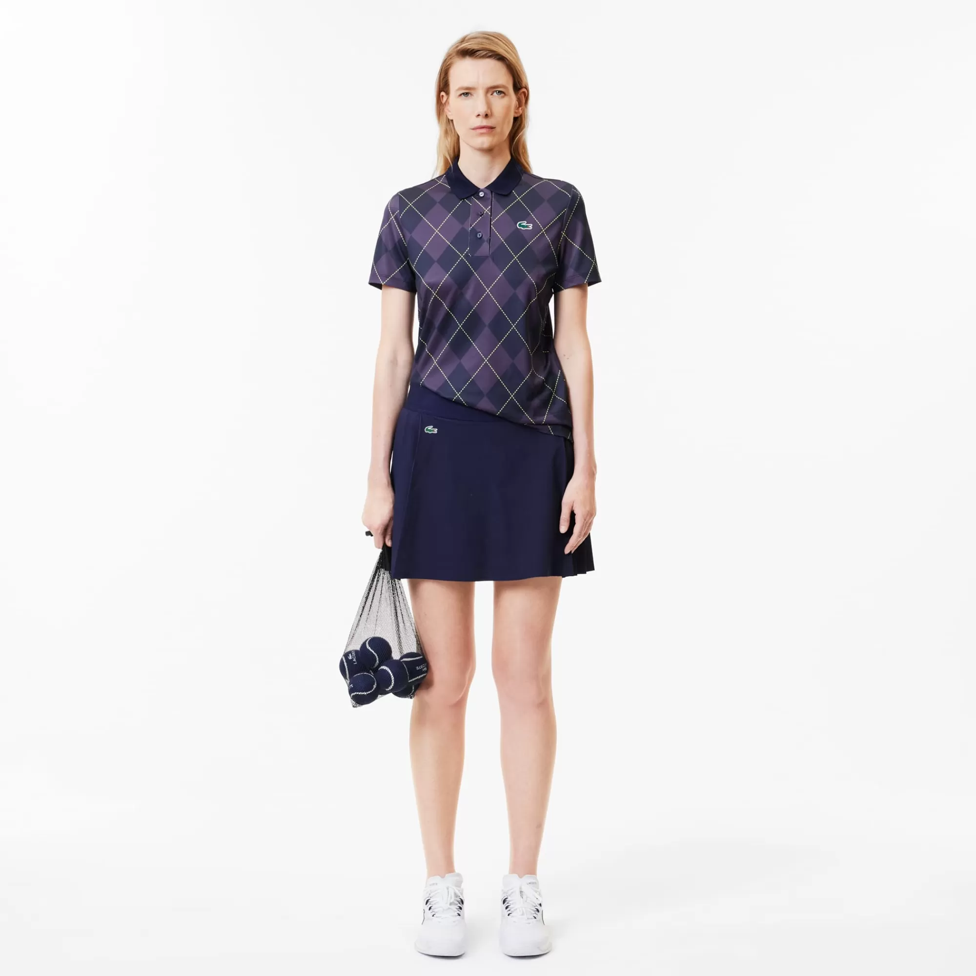 MULHER LACOSTE Golfe | Roupa Deportiva Mulher^Saia de Golf Elástica com Forro e Tecnologia Ultra-Dry