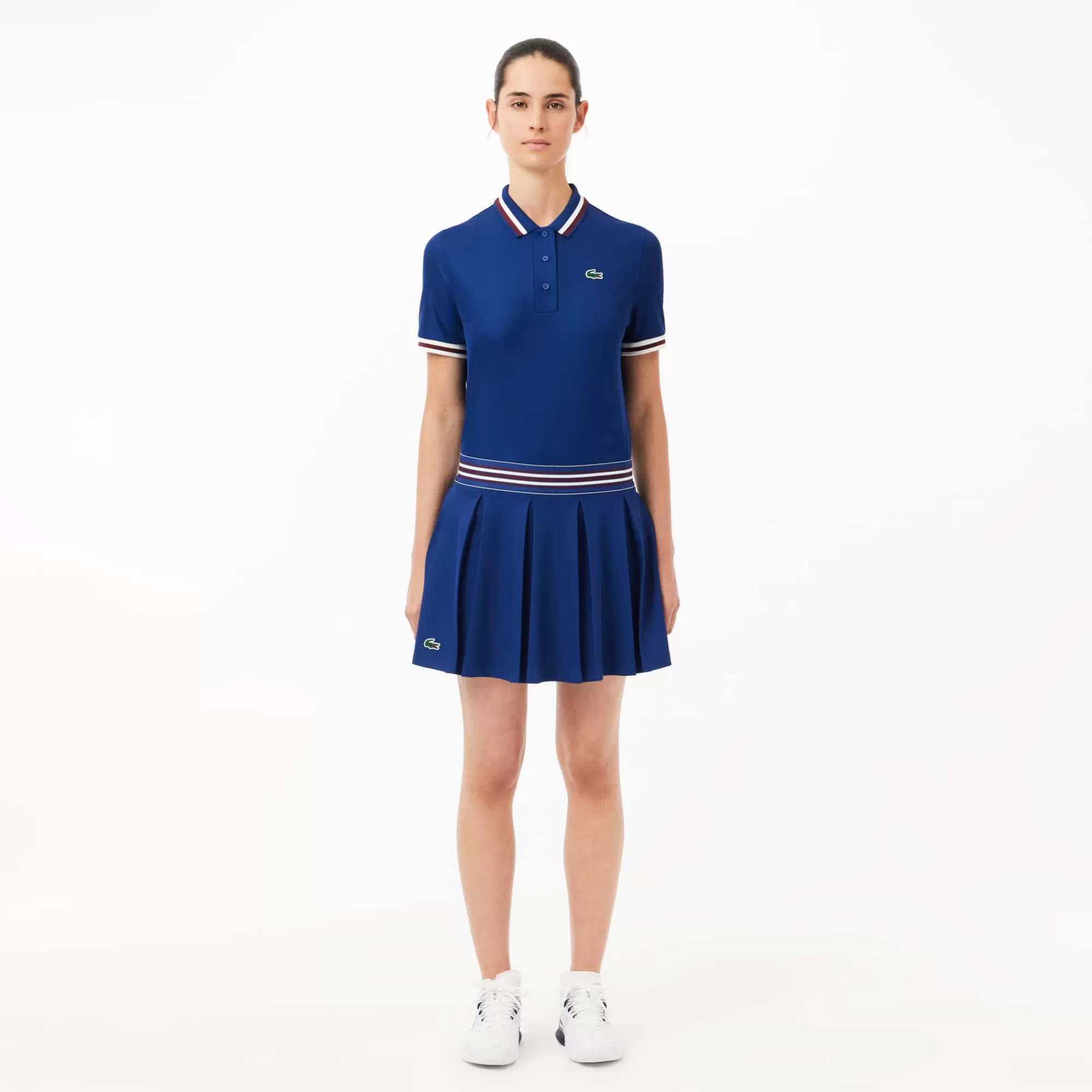 MULHER LACOSTE Ténis | Roupa Deportiva Mulher^Saia de Ténis Piqué com Forro