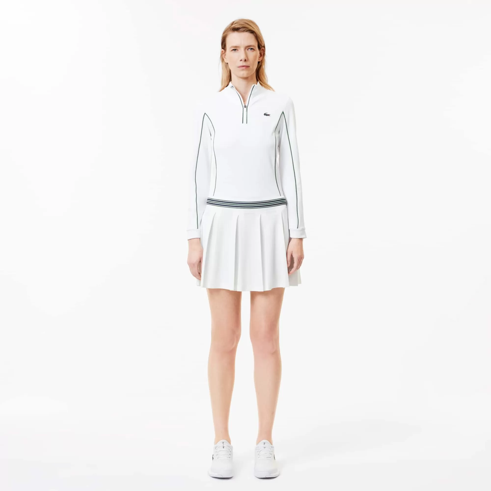 MULHER LACOSTE Ténis | Roupa Deportiva Mulher^Saia de Ténis Piqué com Forro