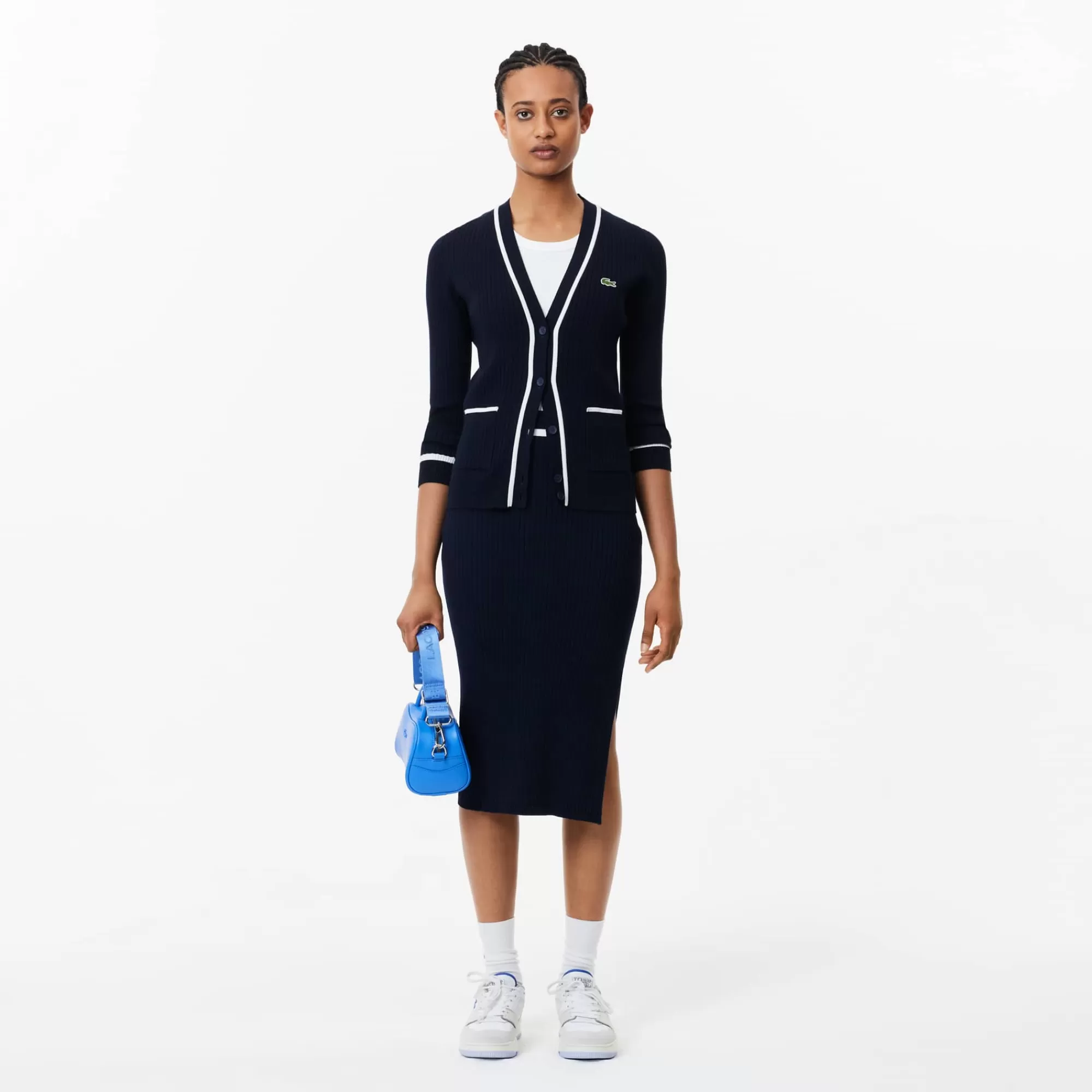 MULHER LACOSTE Vestidos & Saias^Saia em Malha 3D sem Costuras com Corte Straight