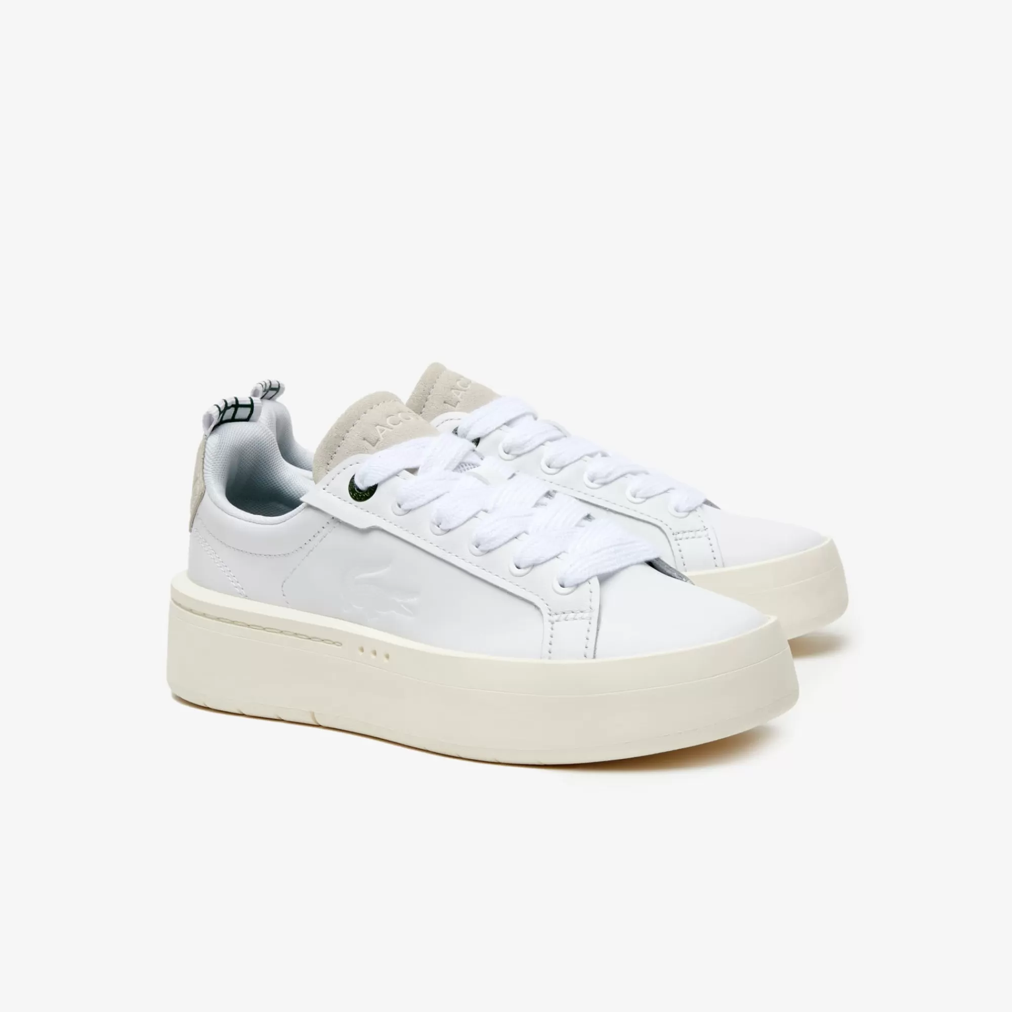 MULHER LACOSTE Sapatilhas^Sapatilhas Carnaby Platform em Pele para Mulher