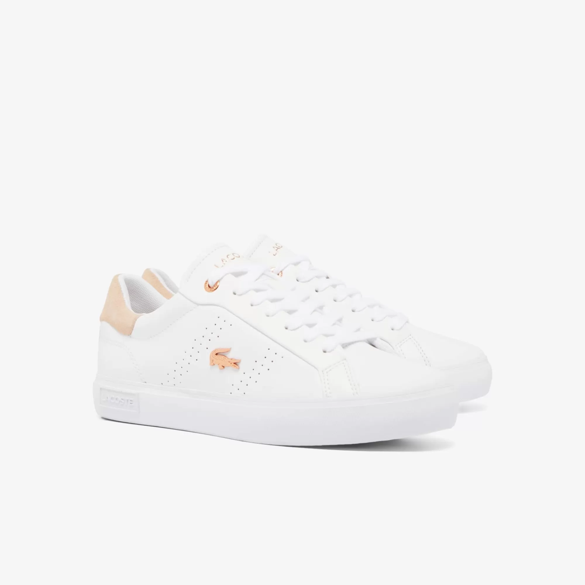 MULHER LACOSTE Sapatilhas^Sapatilhas Powercourt 2.0 em Pele para Mulher