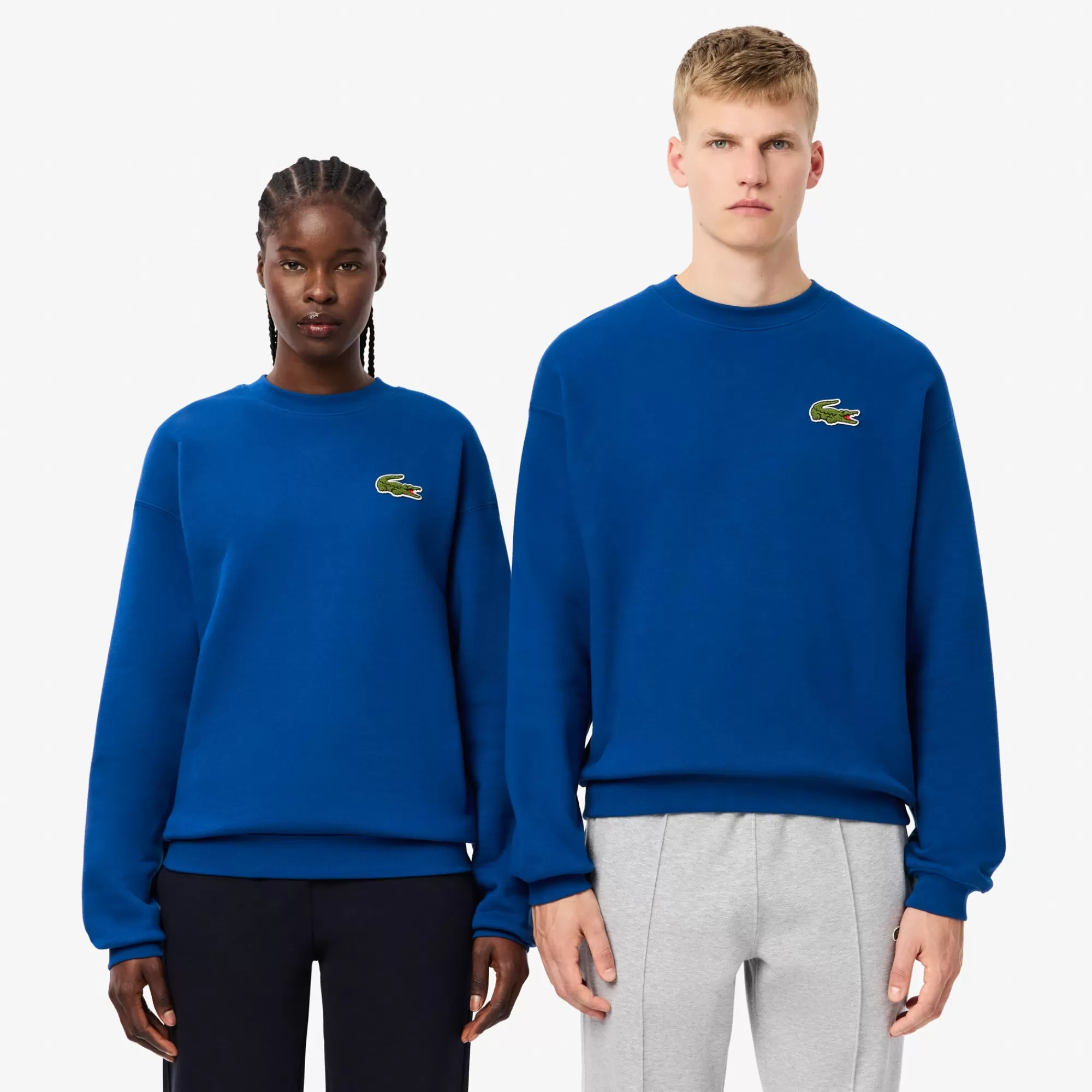 MULHER LACOSTE Sweatshirts | Sweatshirt^SSweatshirt em Felpa com Emblema em Contraste Loose Fit