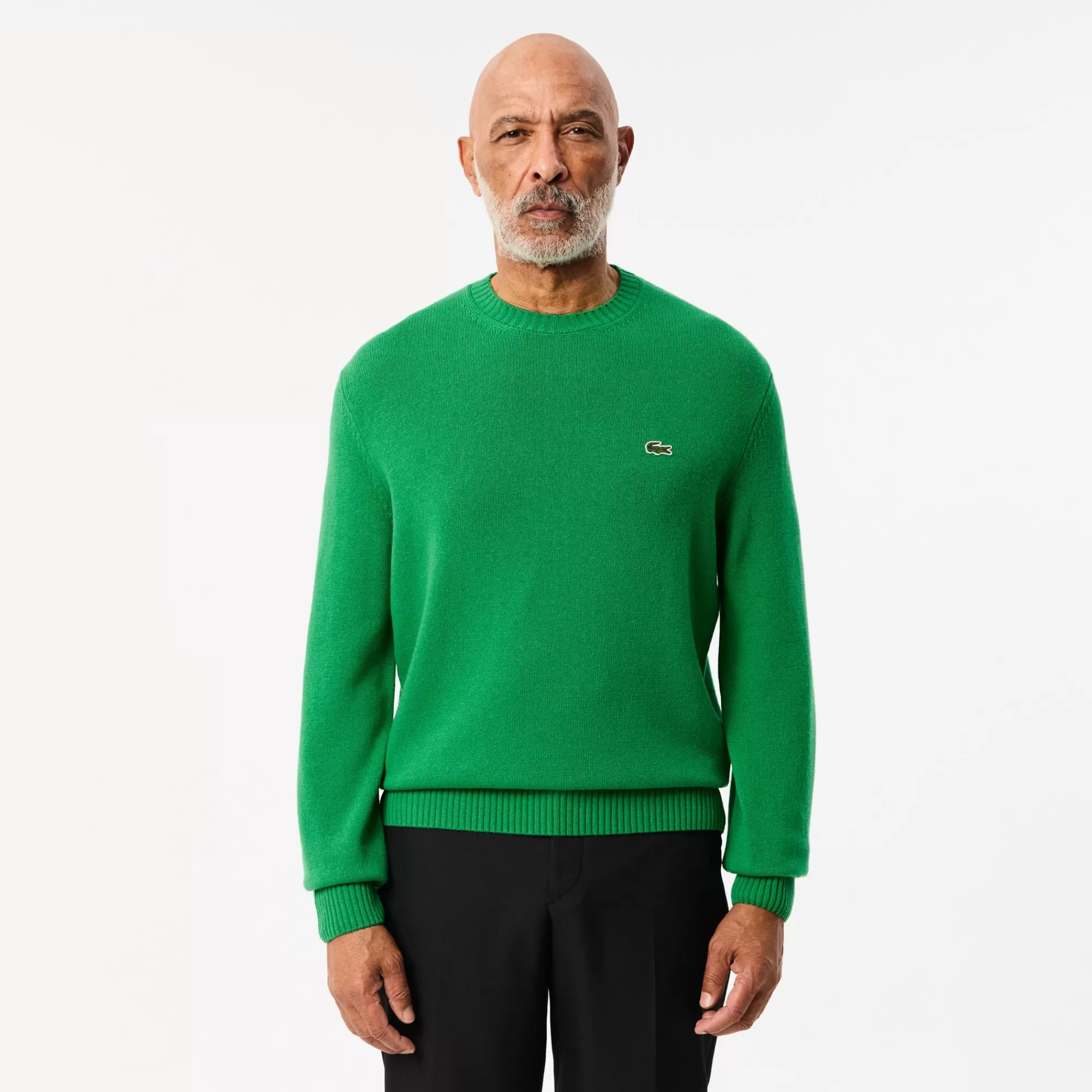 LACOSTE Malhas^Sweater com Decote Redondo de Lã Cardada