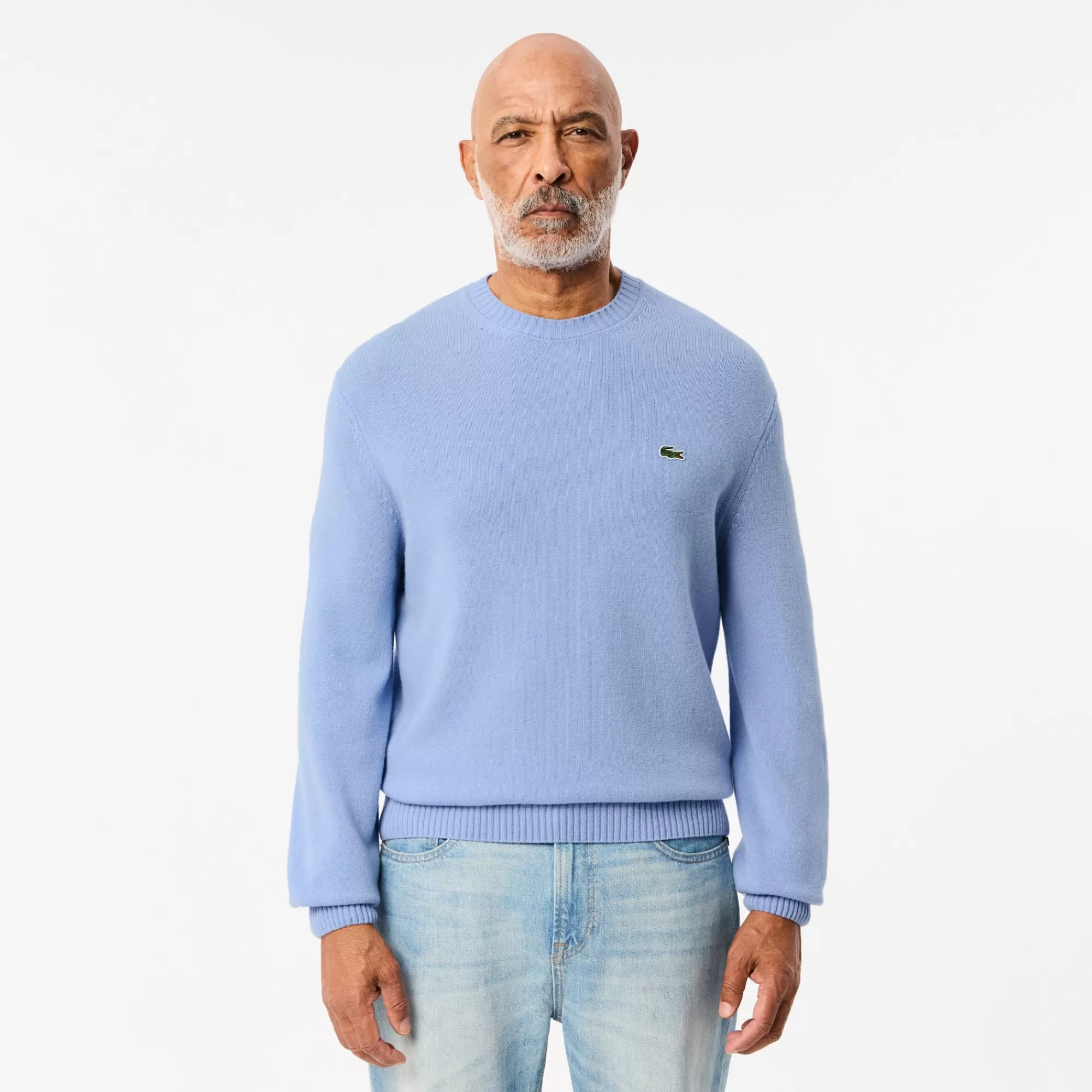 LACOSTE Malhas^Sweater com Decote Redondo de Lã Cardada