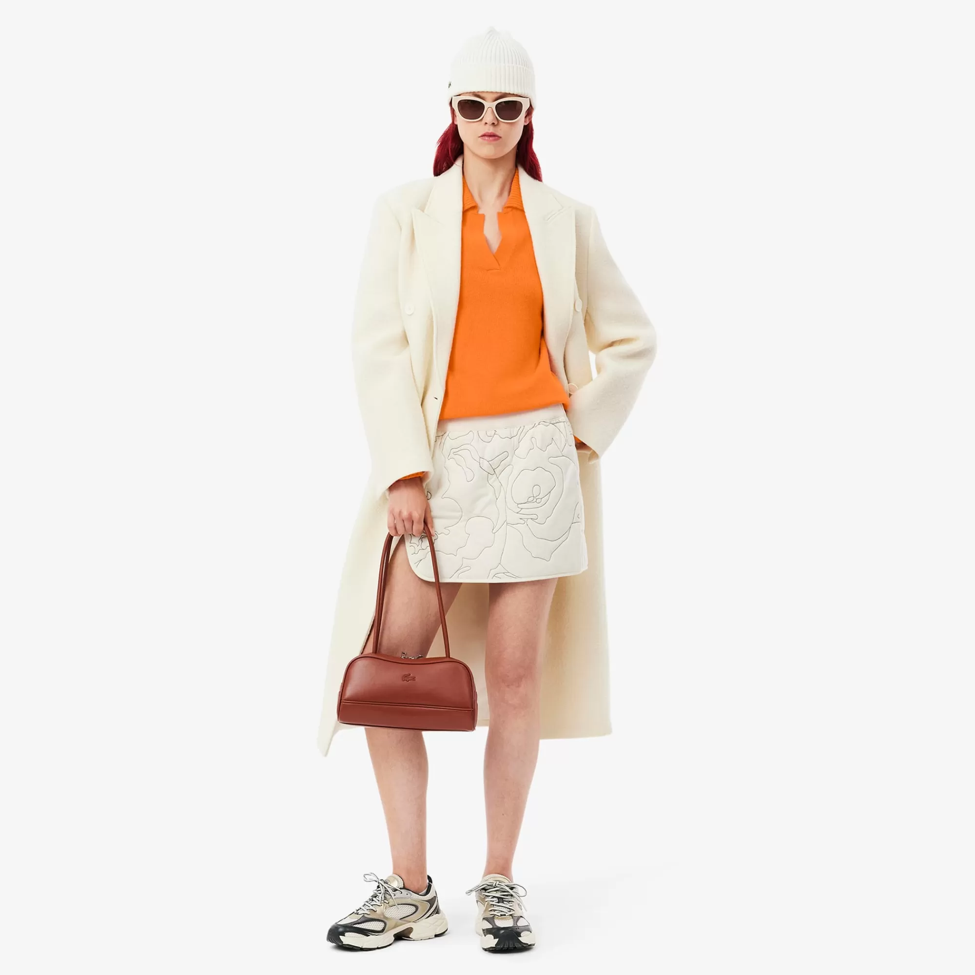 MULHER LACOSTE Malhas^Sweater com Gola de Polo em Malha de Caxemira 3D