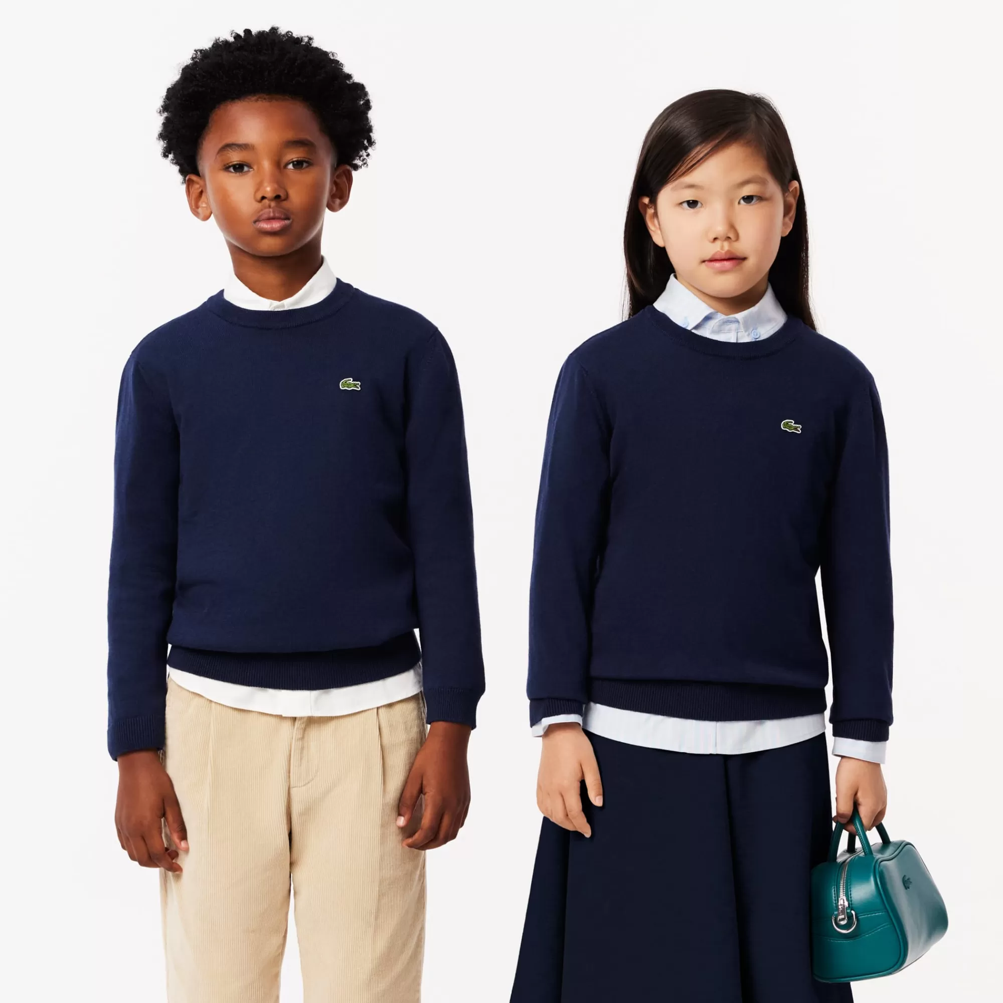 Crianças LACOSTE Moda Menina | Moda Menino^Sweater com Mistura de Algodão e Lã Merino