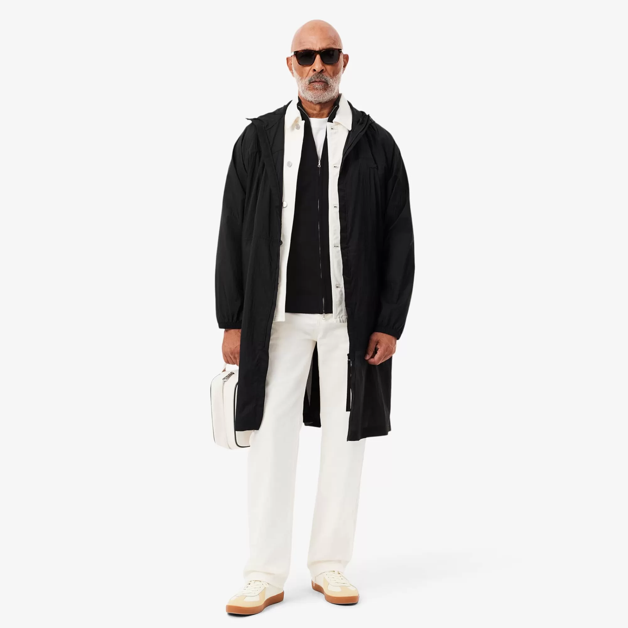 LACOSTE Malhas^Sweater de Gola Alta em Algodão e com Fecho