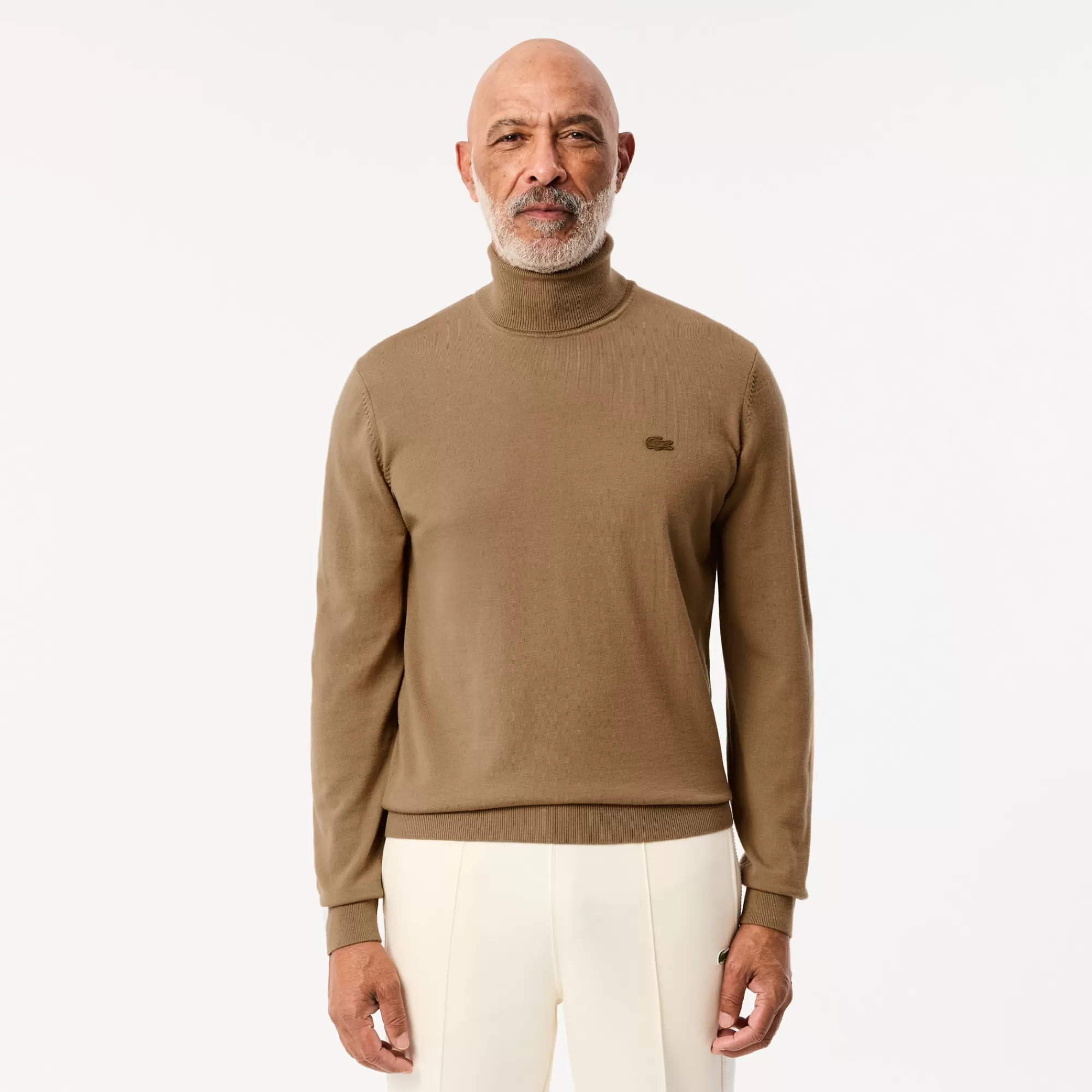 LACOSTE Malhas^Sweater de Gola Alta em Lã Merino