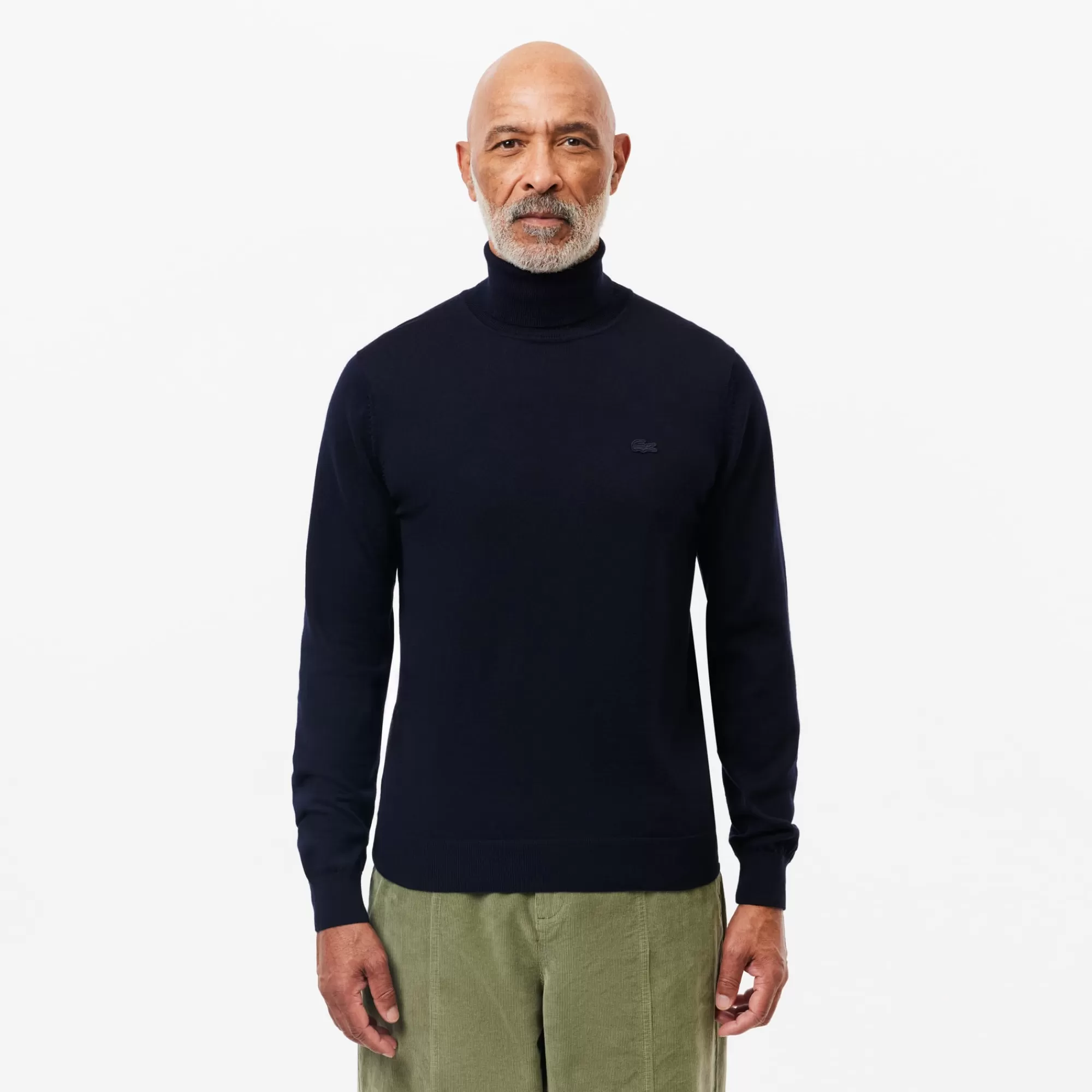LACOSTE Malhas^Sweater de Gola Alta em Lã Merino