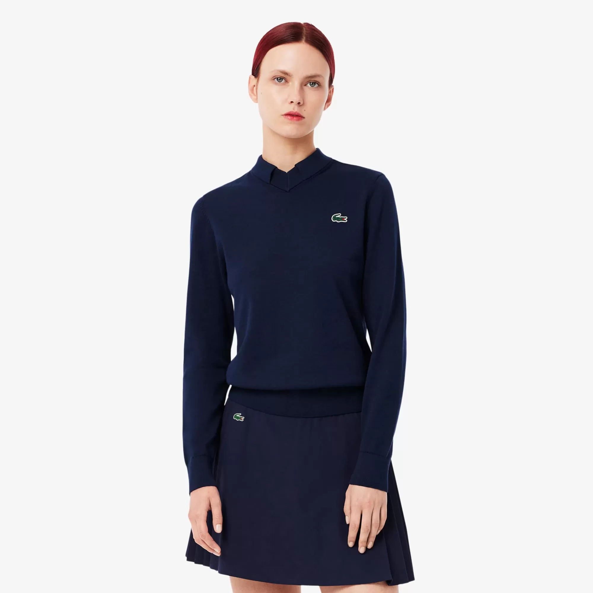 MULHER LACOSTE Golfe | Roupa Deportiva Mulher^Sweater de Golf em Algodão Pima e Malha Técnica