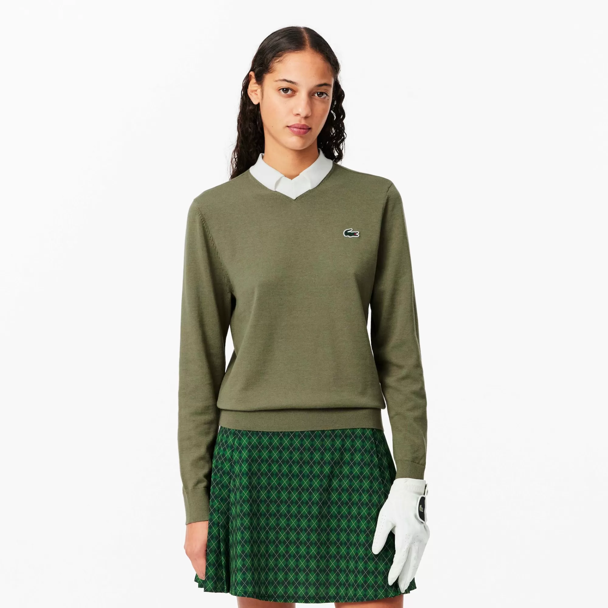 MULHER LACOSTE Golfe | Roupa Deportiva Mulher^Sweater de Golf em Algodão Pima e Malha Técnica