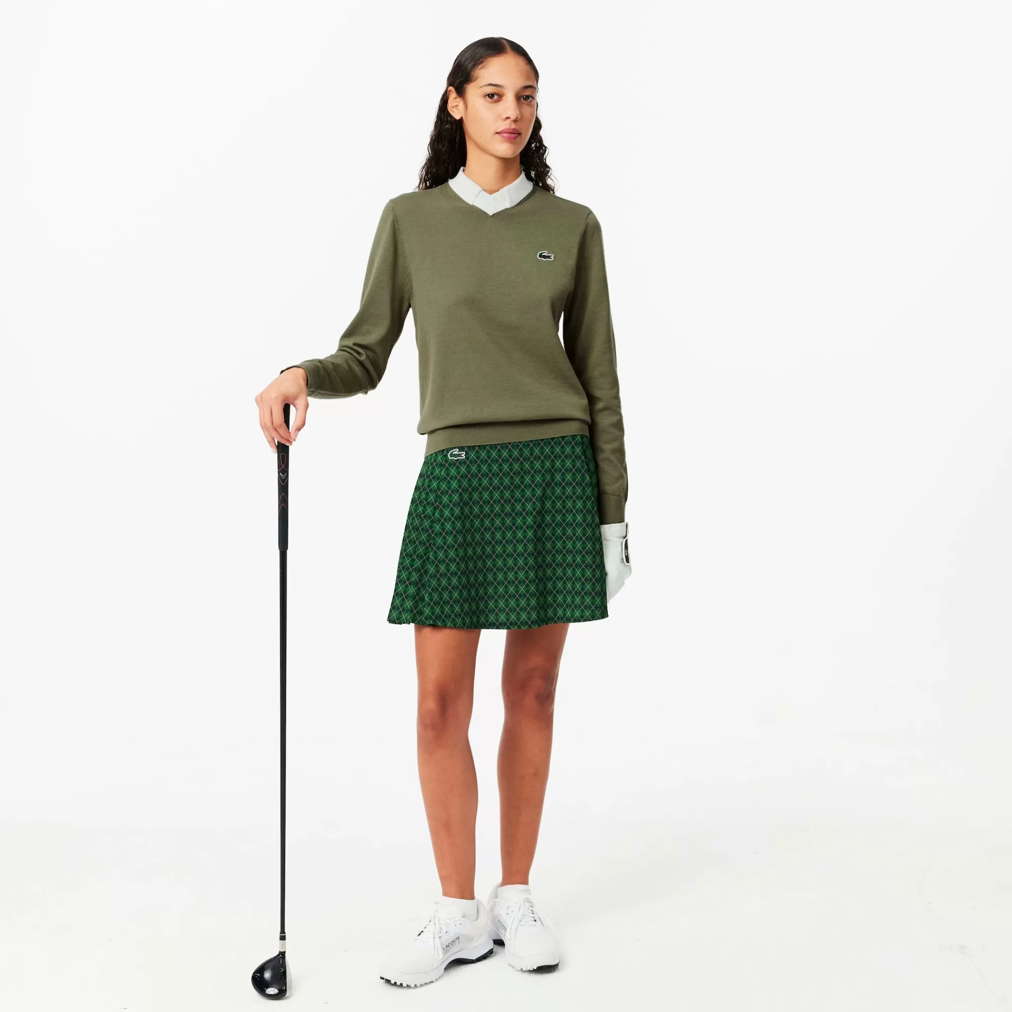 MULHER LACOSTE Golfe | Roupa Deportiva Mulher^Sweater de Golf em Algodão Pima e Malha Técnica