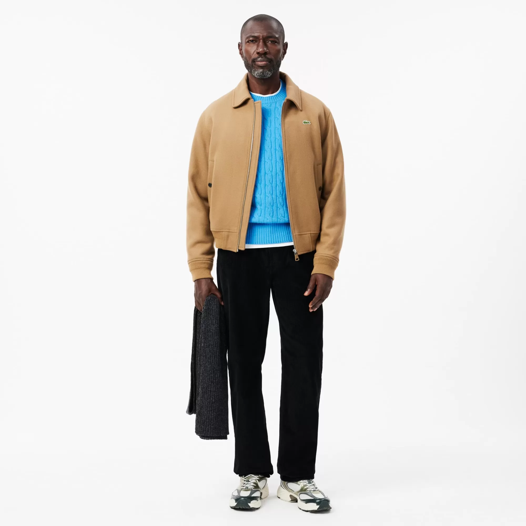 LACOSTE Malhas^Sweater de Malha e de Lã Cardada com Decote Redondo