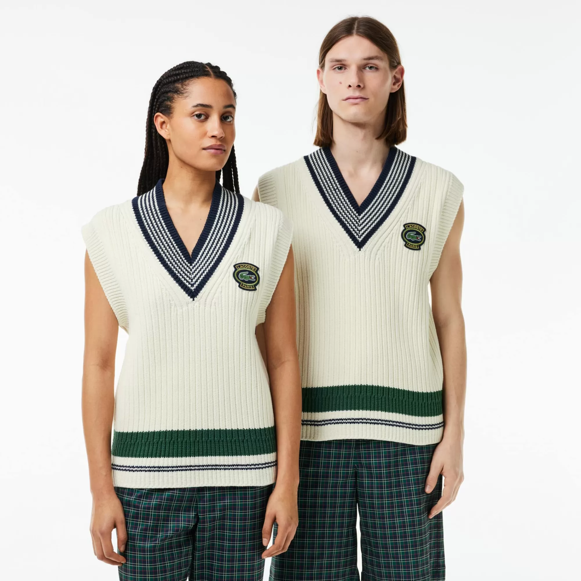 MULHER LACOSTE Malhas | Malhas^Sweater de Ténis de Algodão Grosso com Emblema em Contraste