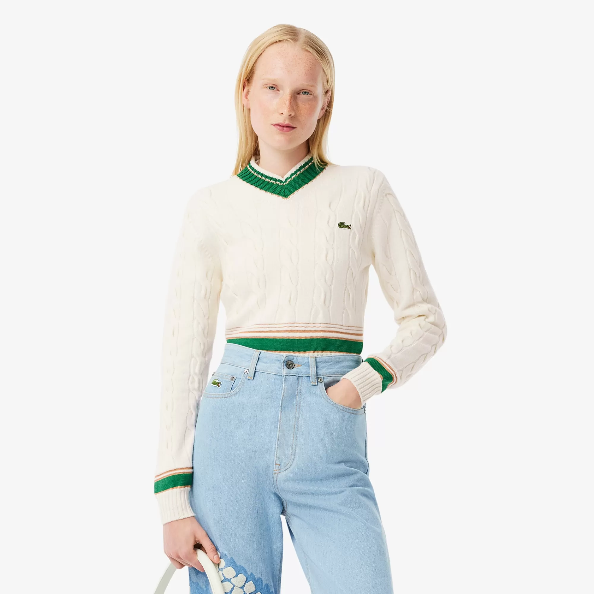 MULHER LACOSTE Malhas^Sweater de Ténis FW24 Runway