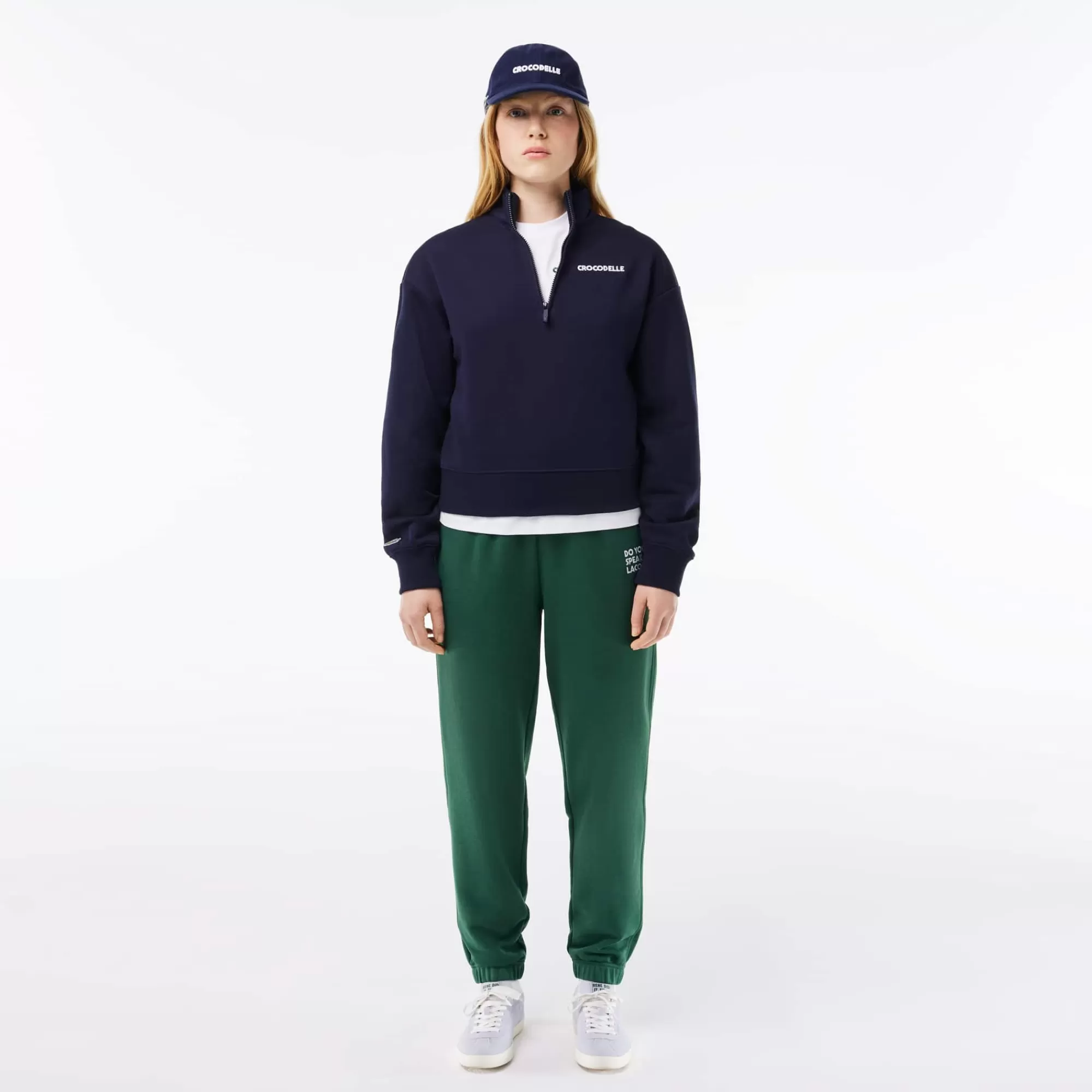 MULHER LACOSTE Sweatshirts^Sweatshirt com Estampado e Fecho Relaxed Fit