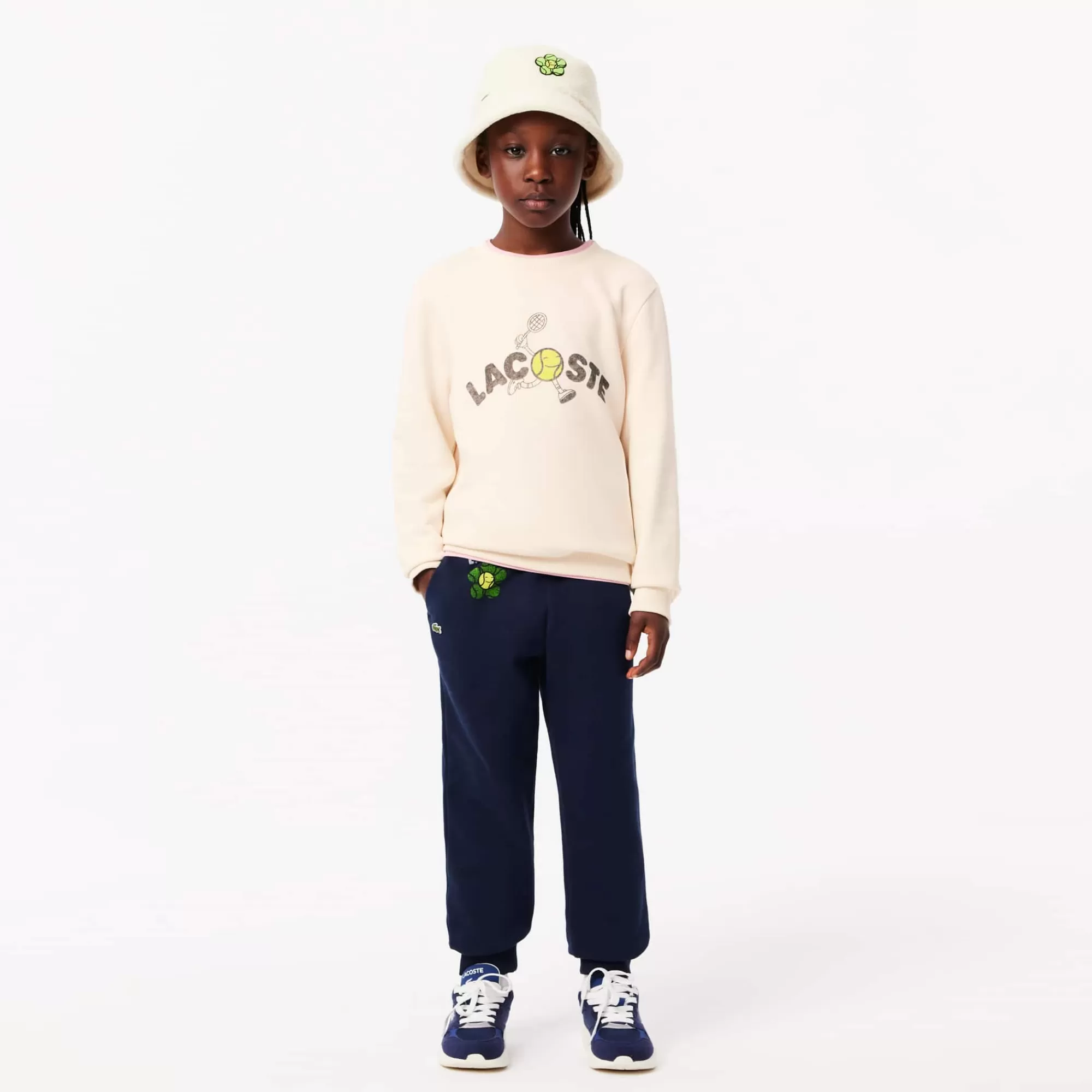 Crianças LACOSTE Moda Menina | Moda Menino^Sweatshirt com Gola Redonda Estampada