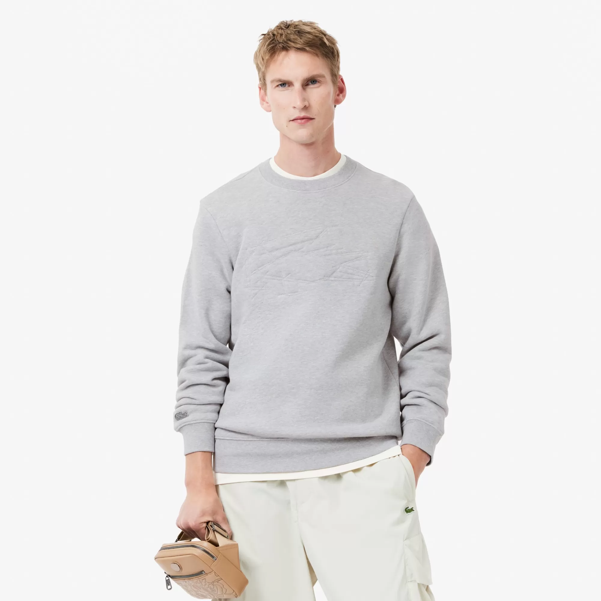 LACOSTE Sweatshirt^Sweatshirt de Felpa com Crocodilo Bordado