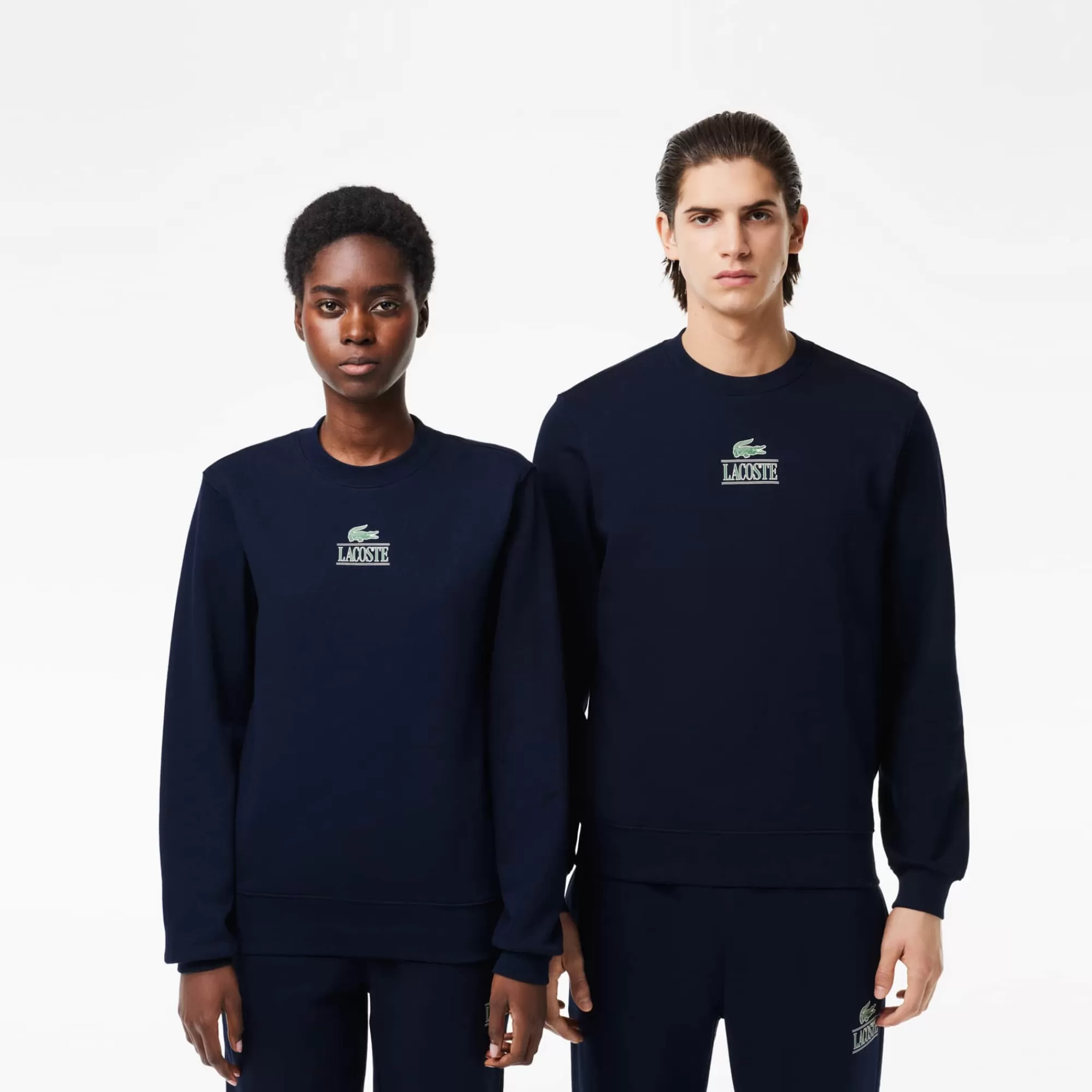 MULHER LACOSTE Sweatshirts | Sweatshirt^Sweatshirt de Felpa com Estampado de Assinatura