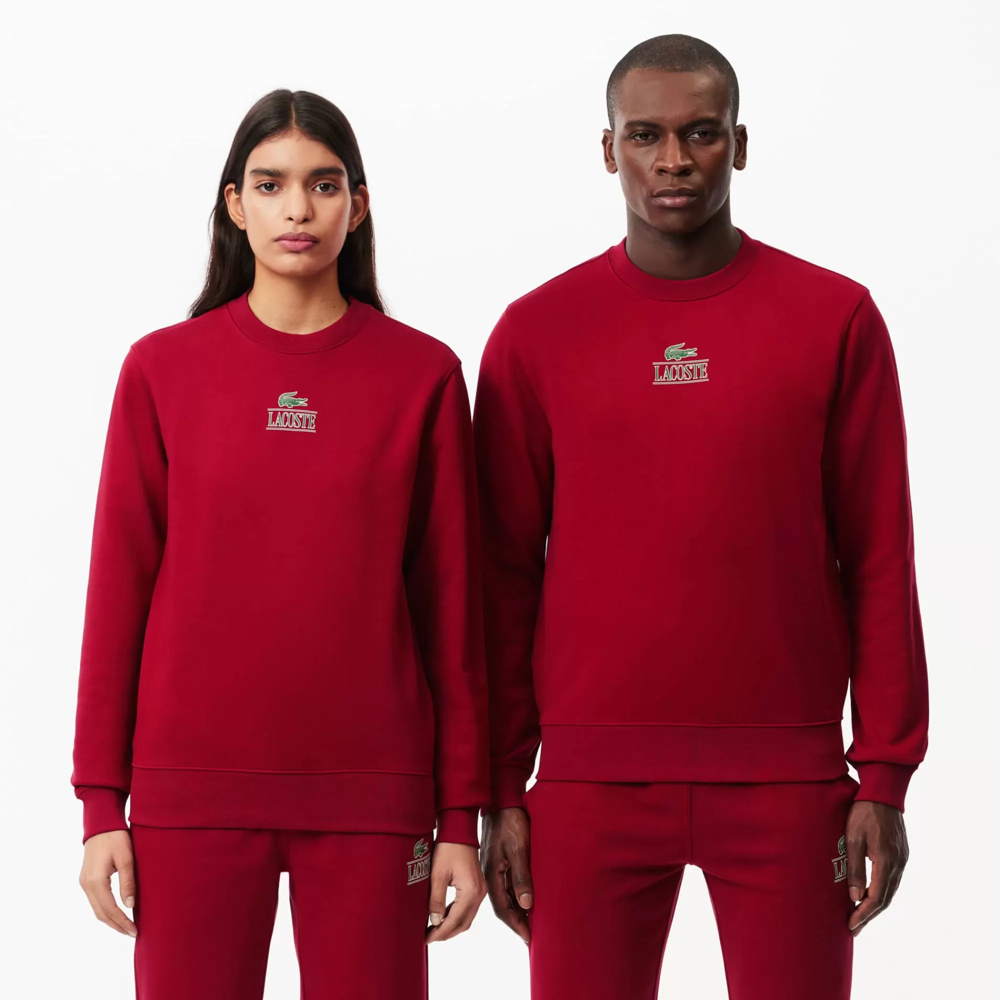 MULHER LACOSTE Sweatshirts | Sweatshirt^Sweatshirt de Felpa com Estampado de Assinatura