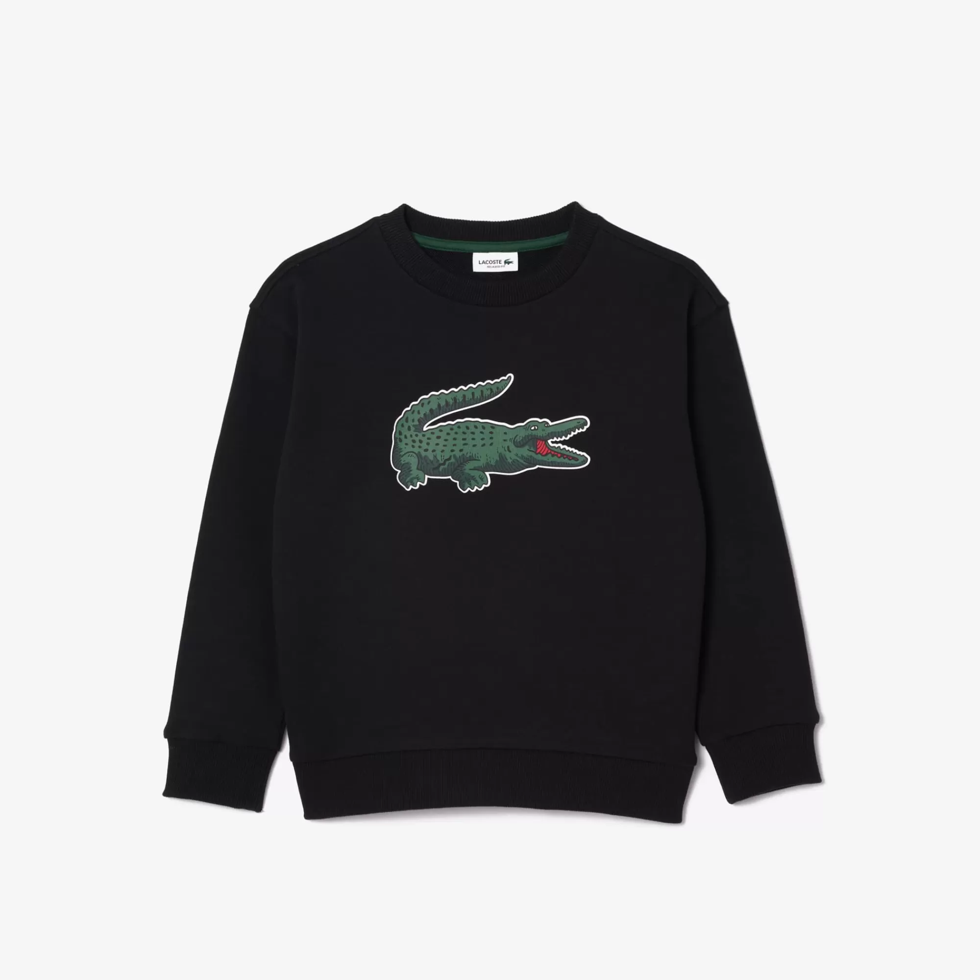 Crianças LACOSTE Moda Menina | Moda Menino^Sweatshirt de Felpa com Estampado de Assinatura