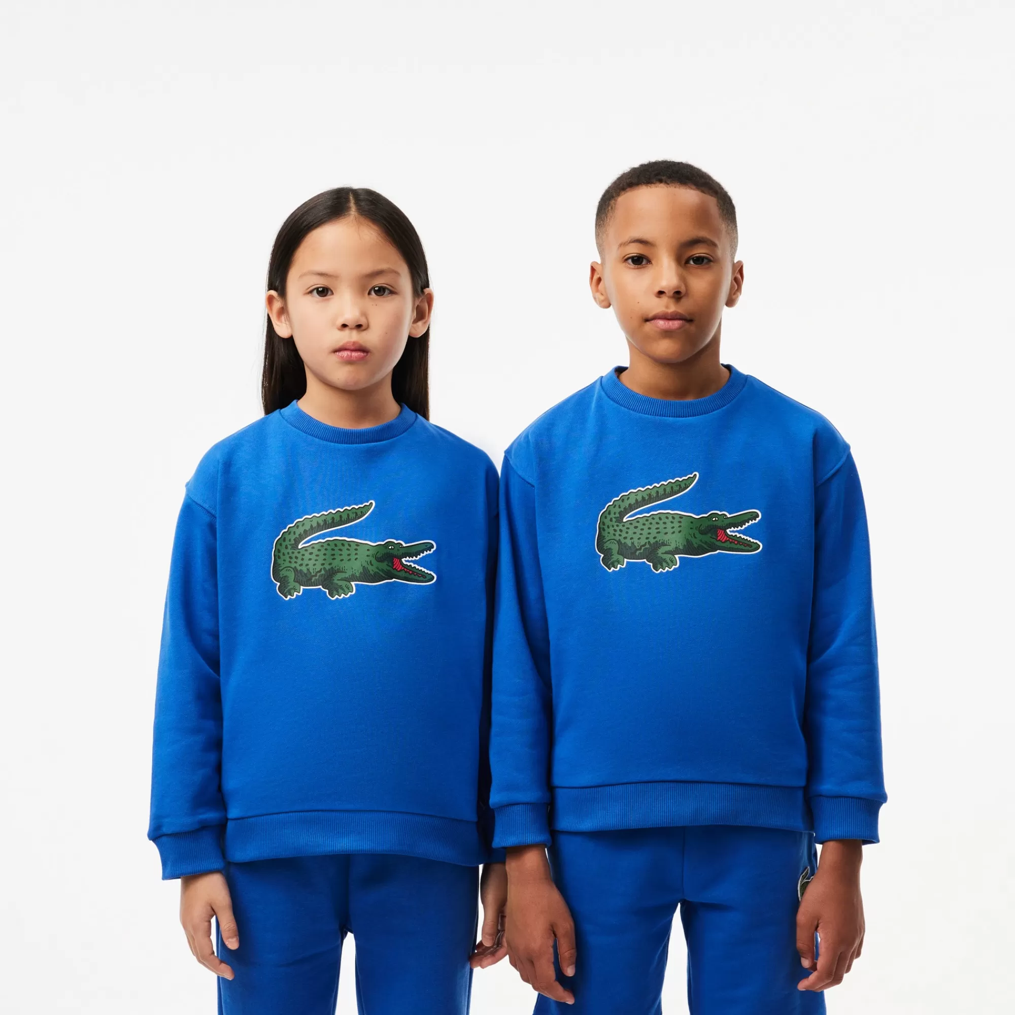 Crianças LACOSTE Moda Menina | Moda Menino^Sweatshirt de Felpa com Estampado de Assinatura