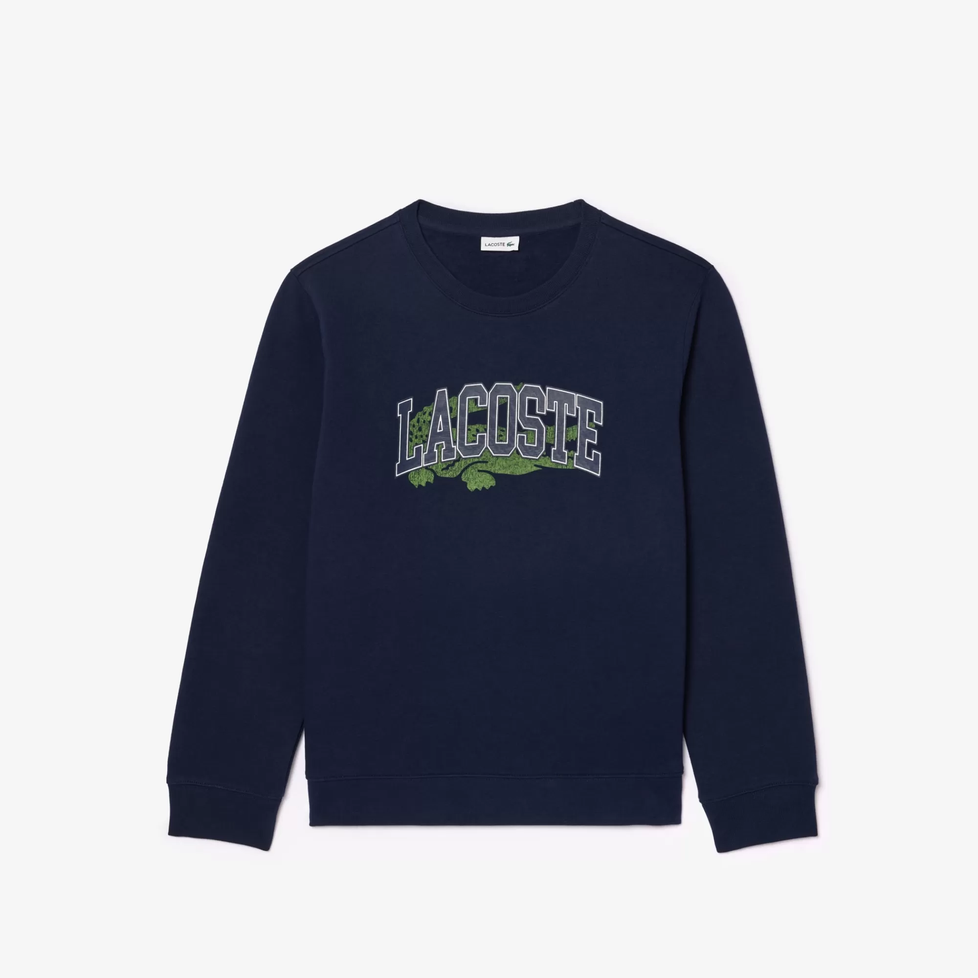 Crianças LACOSTE Moda Menina | Moda Menino^Sweatshirt de Felpa com Estampado de Crocodilo