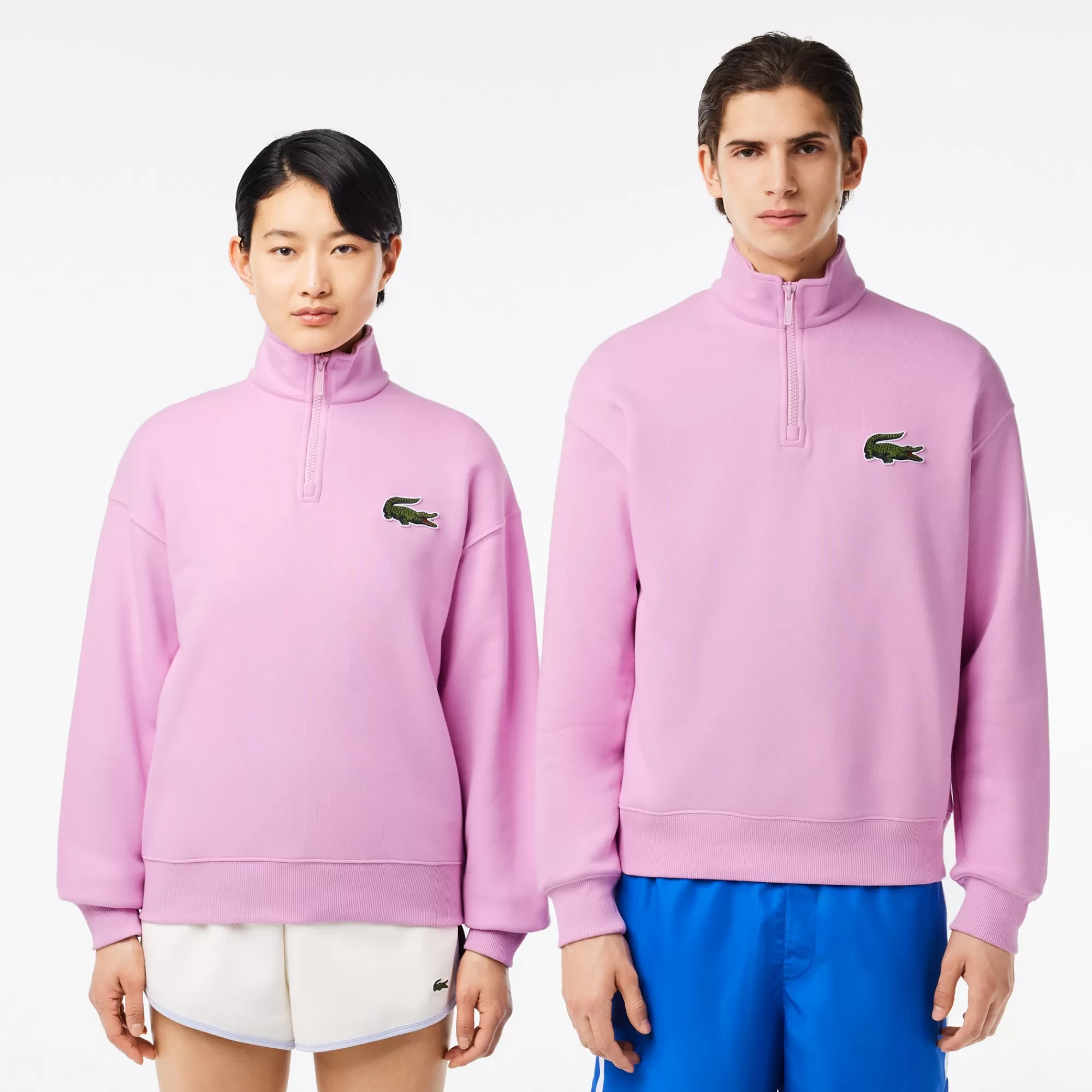 MULHER LACOSTE Sweatshirts | Sweatshirt^Sweatshirt de Felpa com Gola Alta Loose Fit