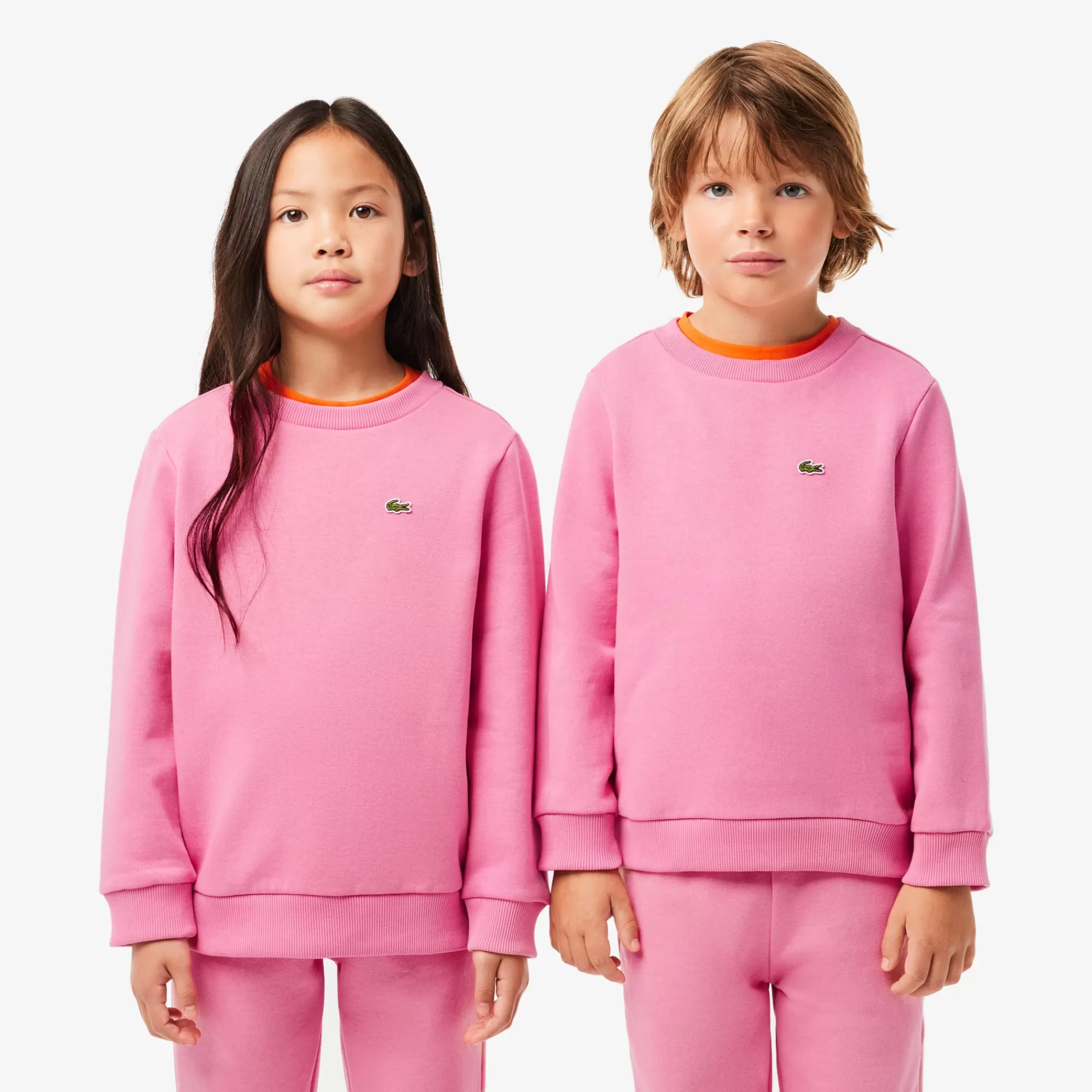 Crianças LACOSTE Moda Menina | Moda Menino^Sweatshirt de Felpa com Gola Redonda