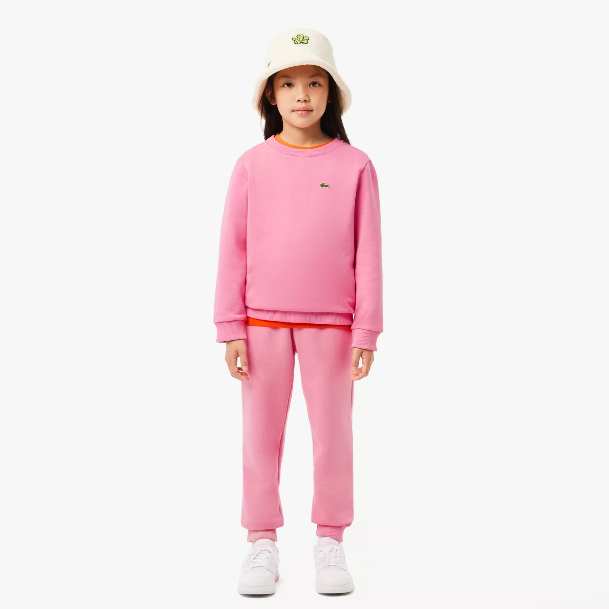 Crianças LACOSTE Moda Menina | Moda Menino^Sweatshirt de Felpa com Gola Redonda