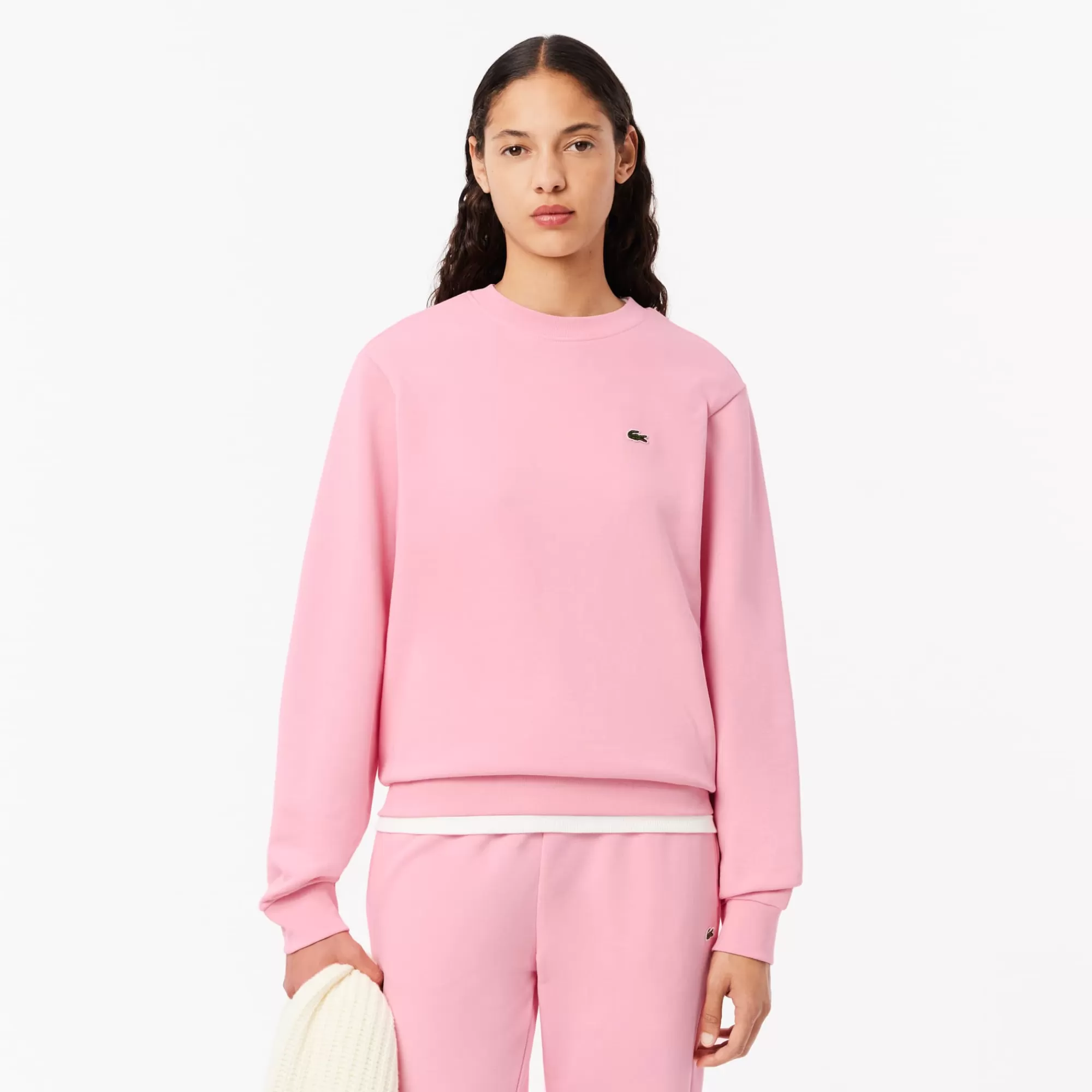 MULHER LACOSTE Sweatshirts^Sweatshirt de Felpa com Gola Redonda Relaxed Fit