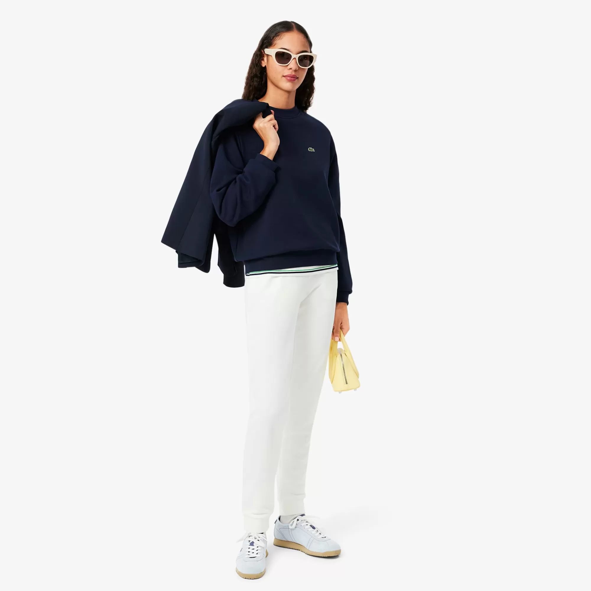 MULHER LACOSTE Sweatshirts^Sweatshirt de Felpa com Gola Redonda Relaxed Fit