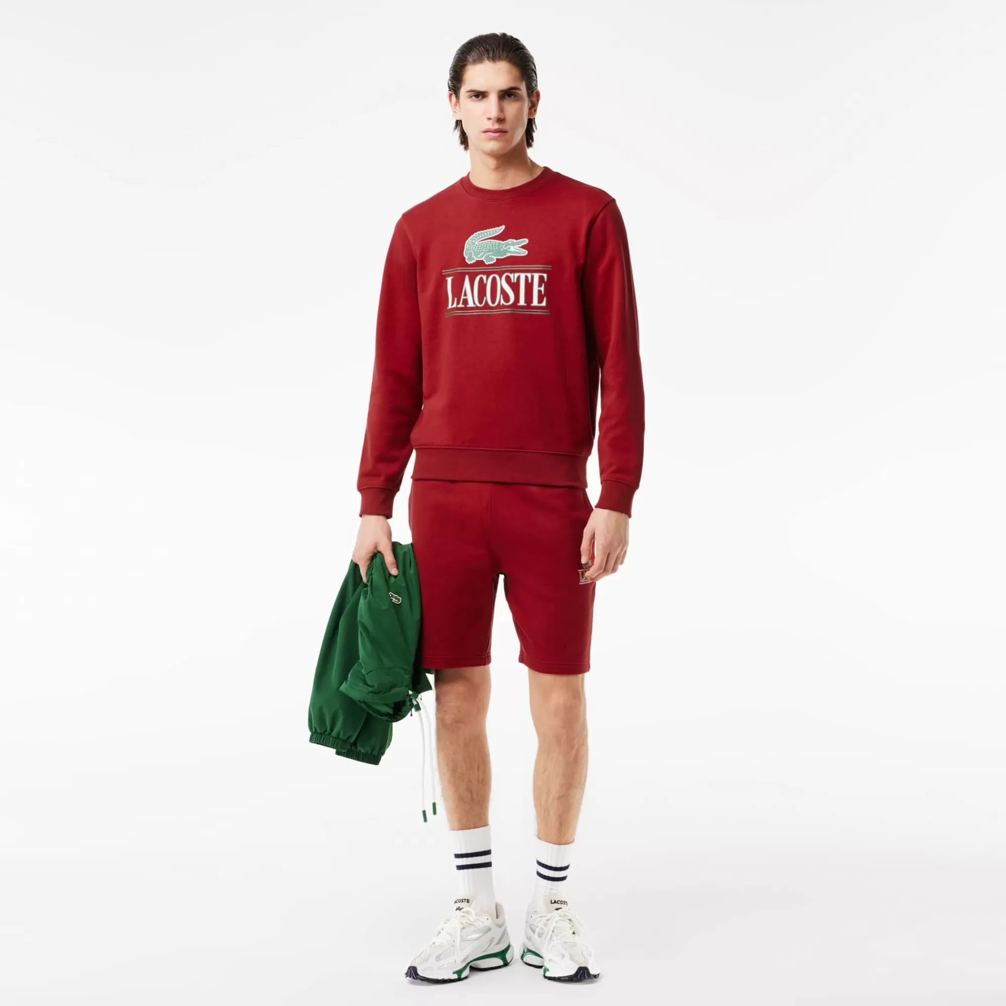 MULHER LACOSTE Sweatshirts | Sweatshirt^Sweatshirt de Felpa Estampada com Gola Redonda