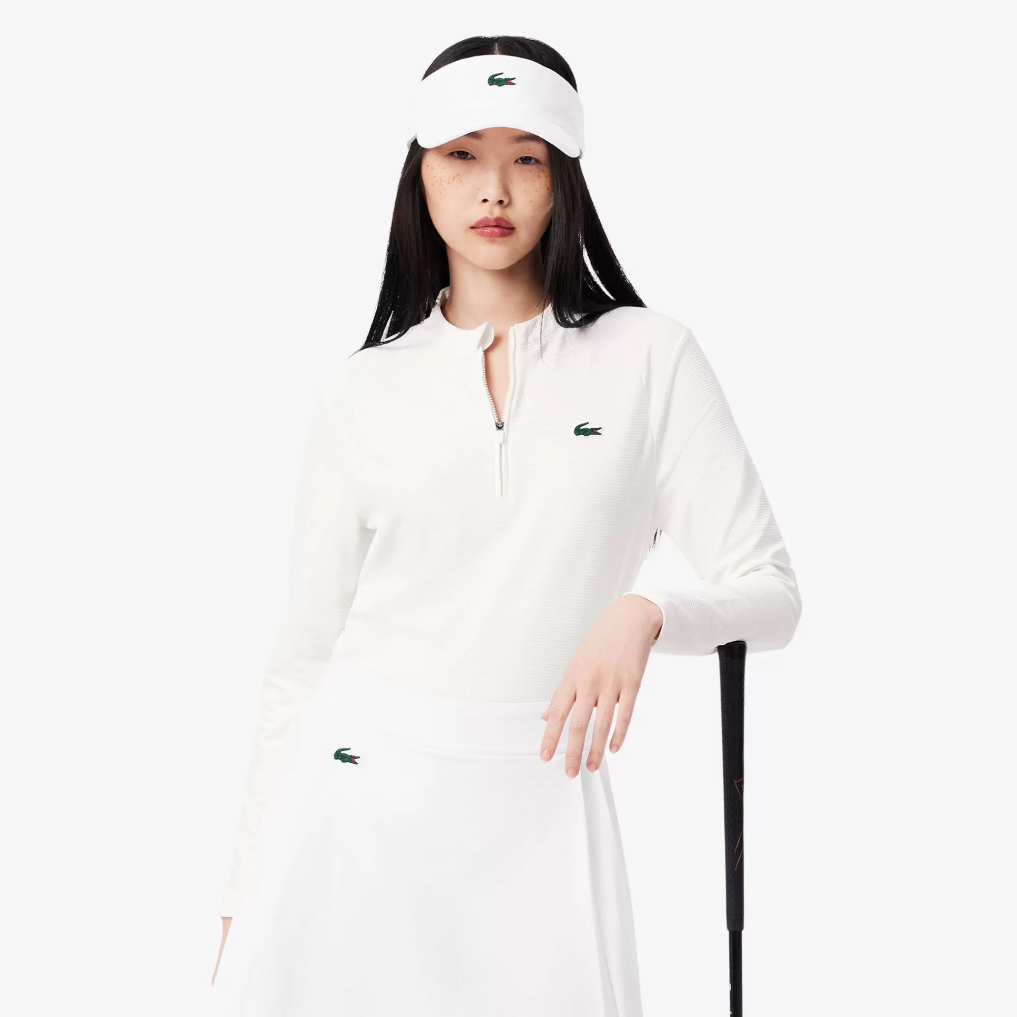 MULHER LACOSTE Golfe | Roupa Deportiva Mulher^Sweatshirt Desportiva com Proteção UV