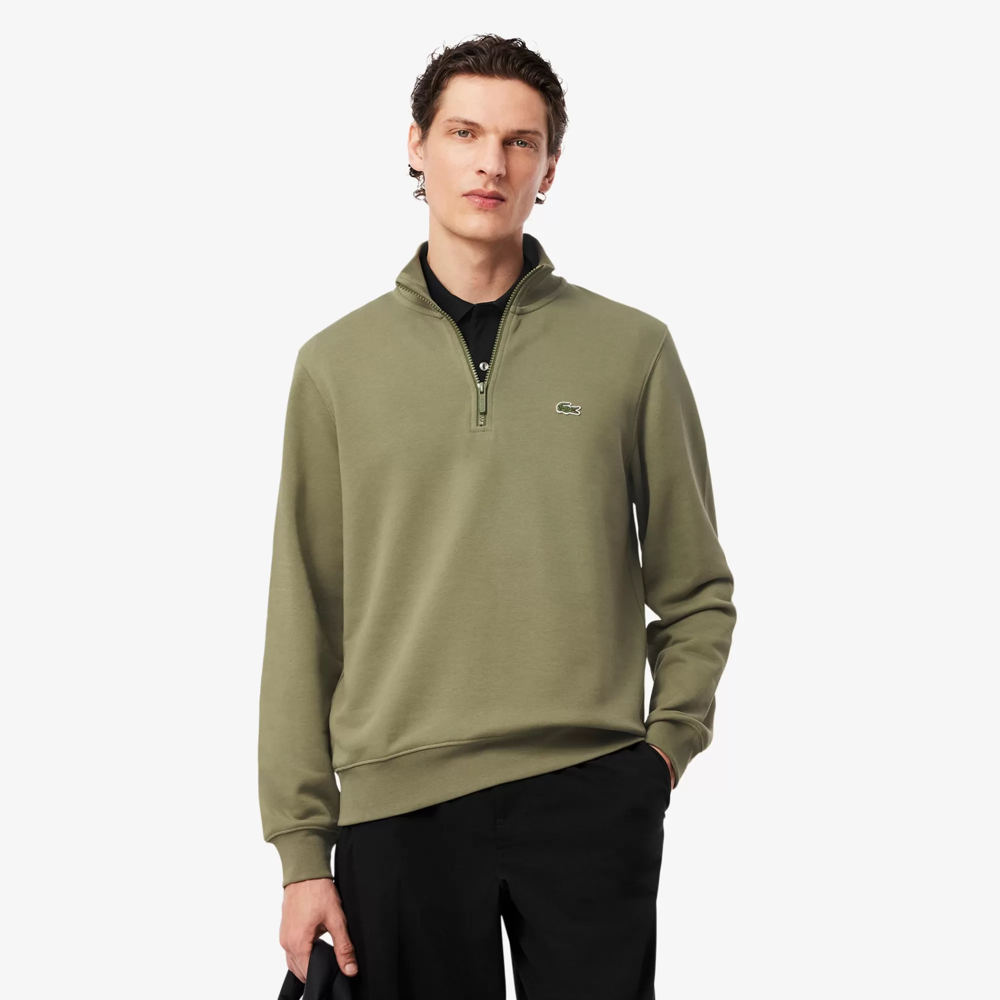 LACOSTE Sweatshirt^Sweatshirt em felpa com zip e gola alta