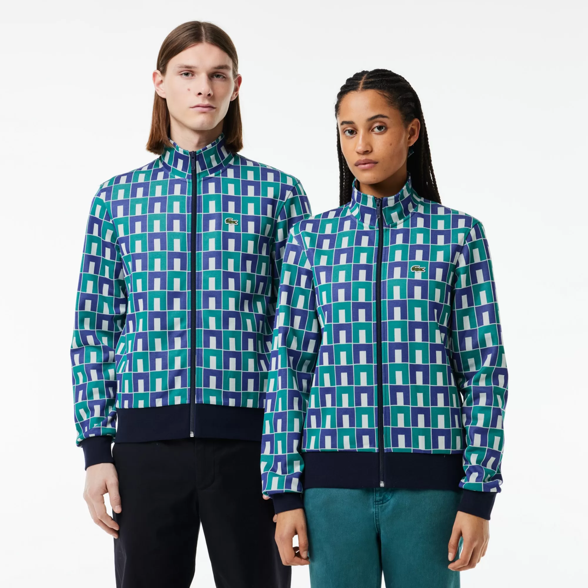 MULHER LACOSTE Sweatshirts | Sweatshirt^Sweatshirt em Jacquard com Padrão Gráfico