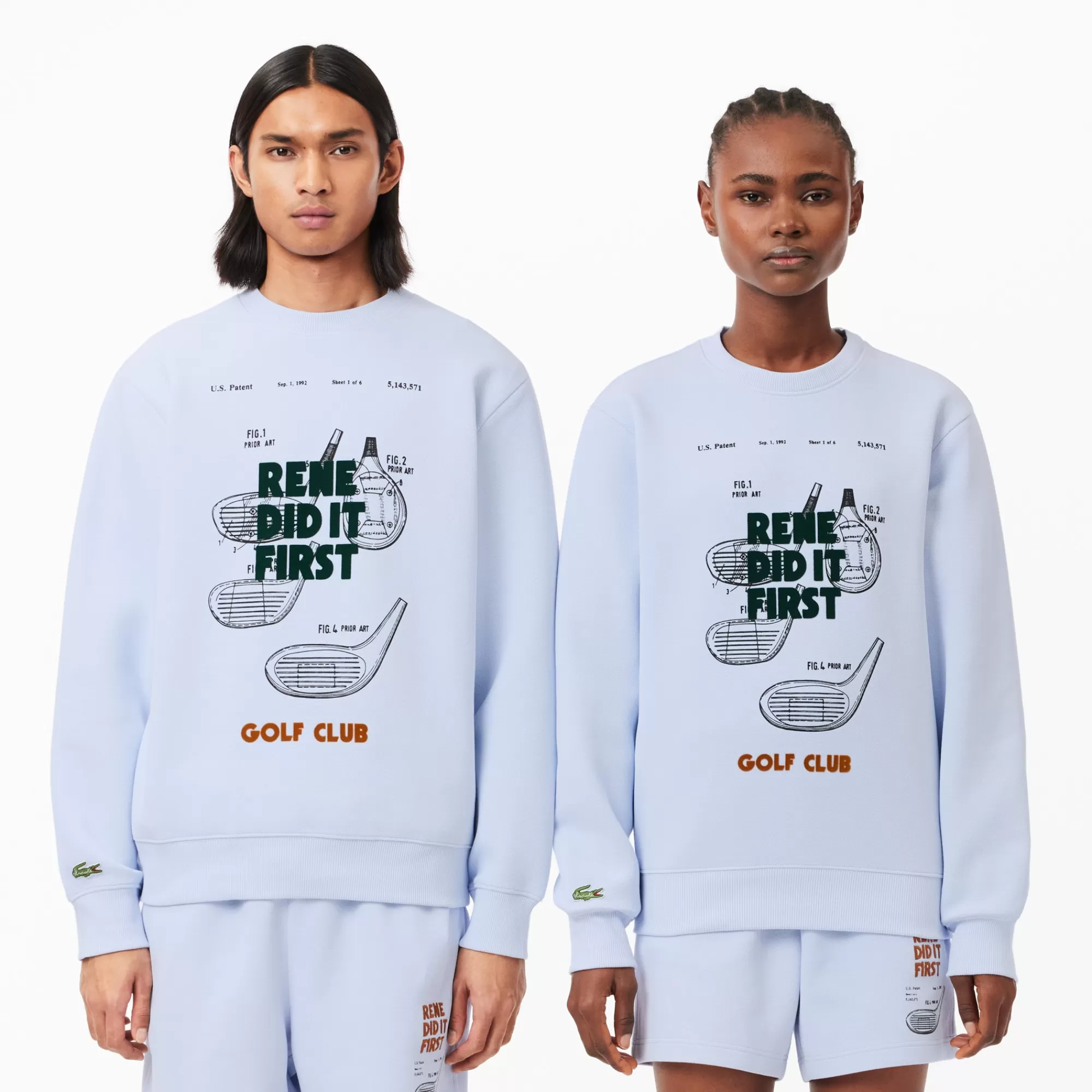 MULHER LACOSTE Sweatshirts | Sweatshirt^Sweatshirt em Piqué com Padrão Relaxed Fit