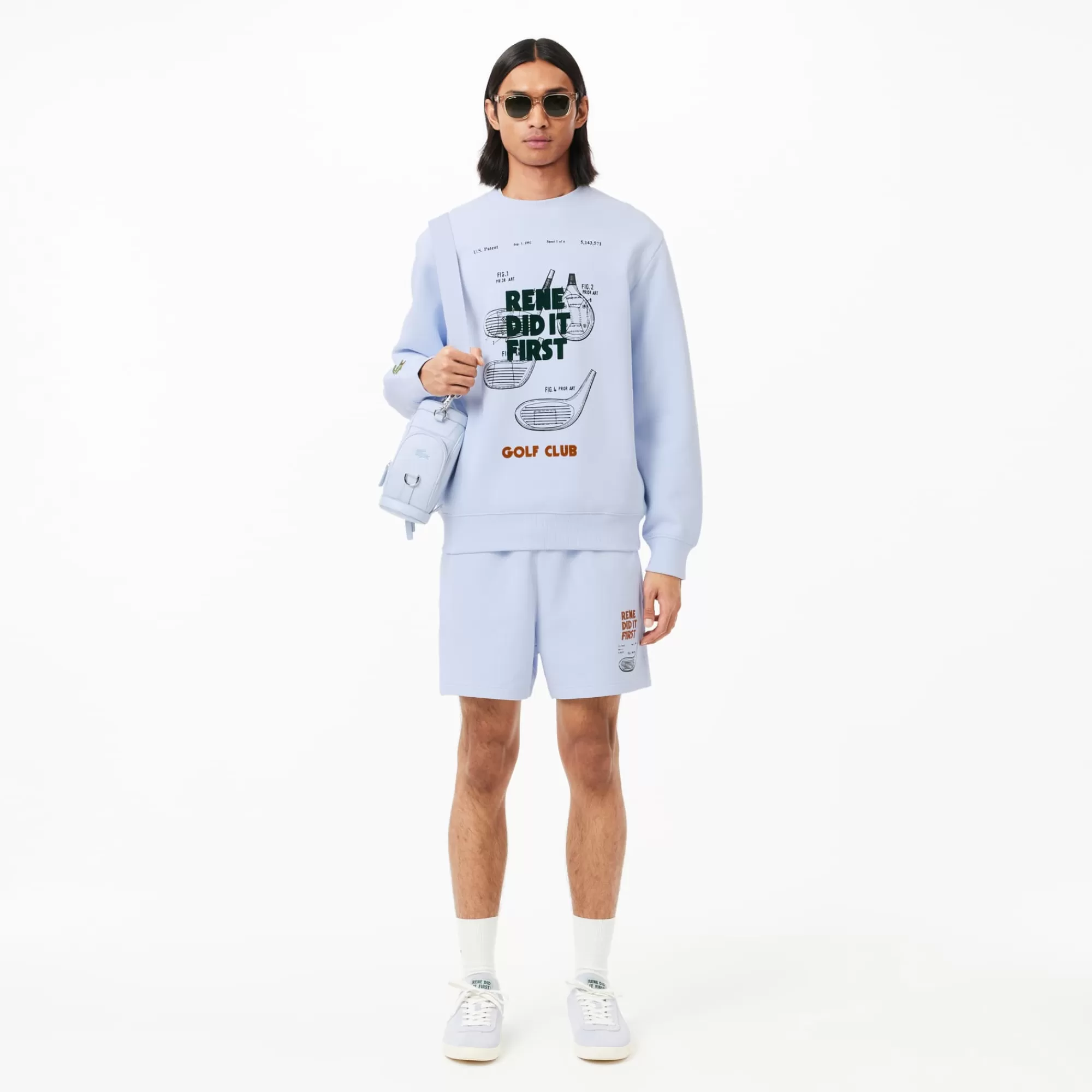 MULHER LACOSTE Sweatshirts | Sweatshirt^Sweatshirt em Piqué com Padrão Relaxed Fit