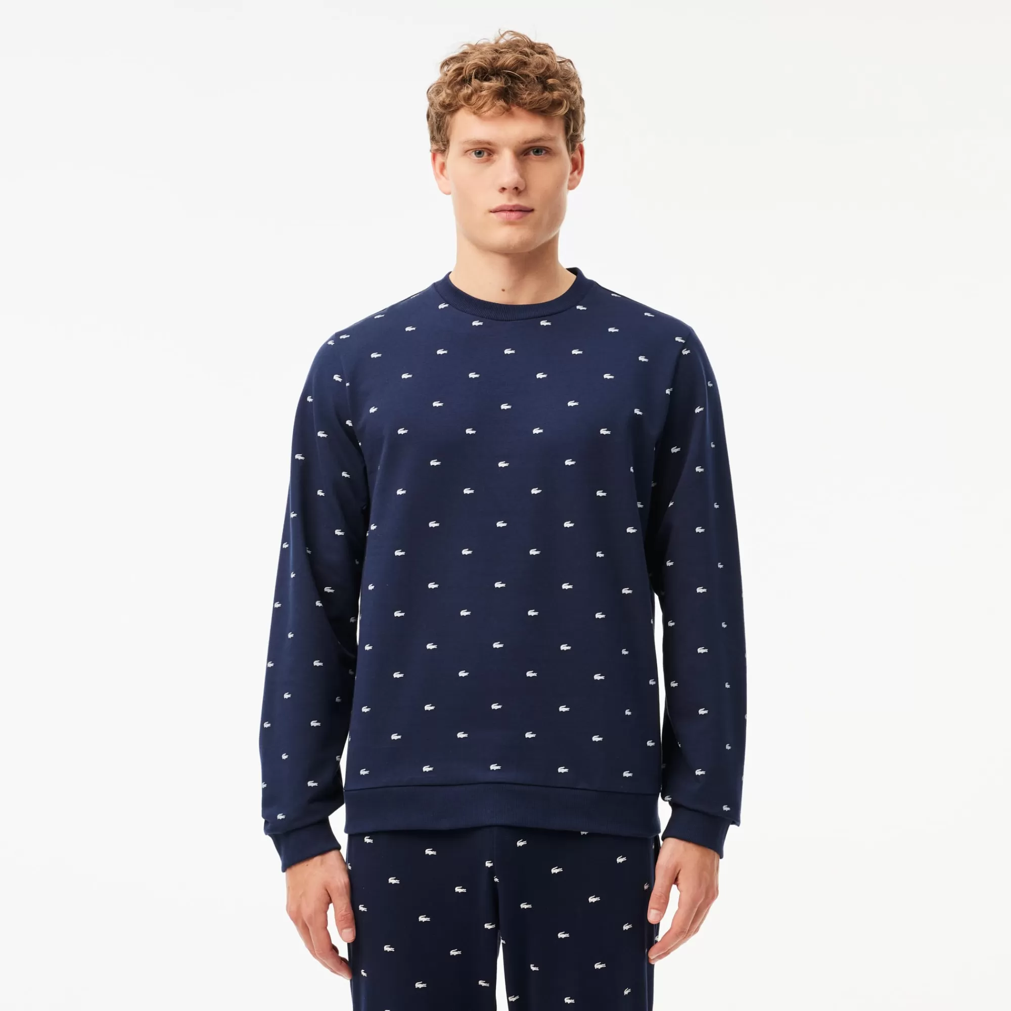 LACOSTE Roupa De Casa | Pijamas^Sweatshirt Loungewear com Estampado de Crocodilo