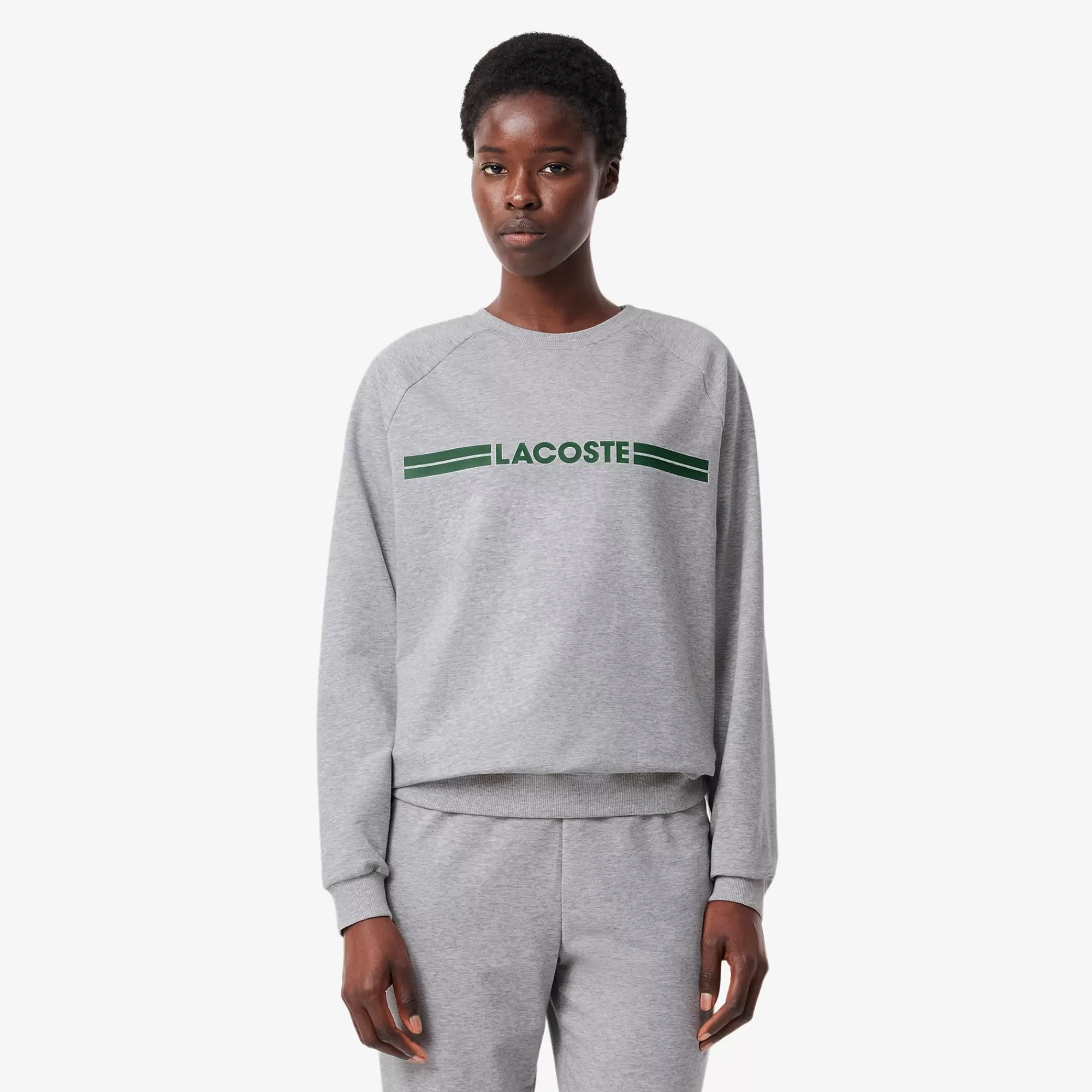 MULHER LACOSTE Roupa Interior E Roupa De Casa | Roupa Interior^Sweatshirt Loungewear de Felpa com Logo