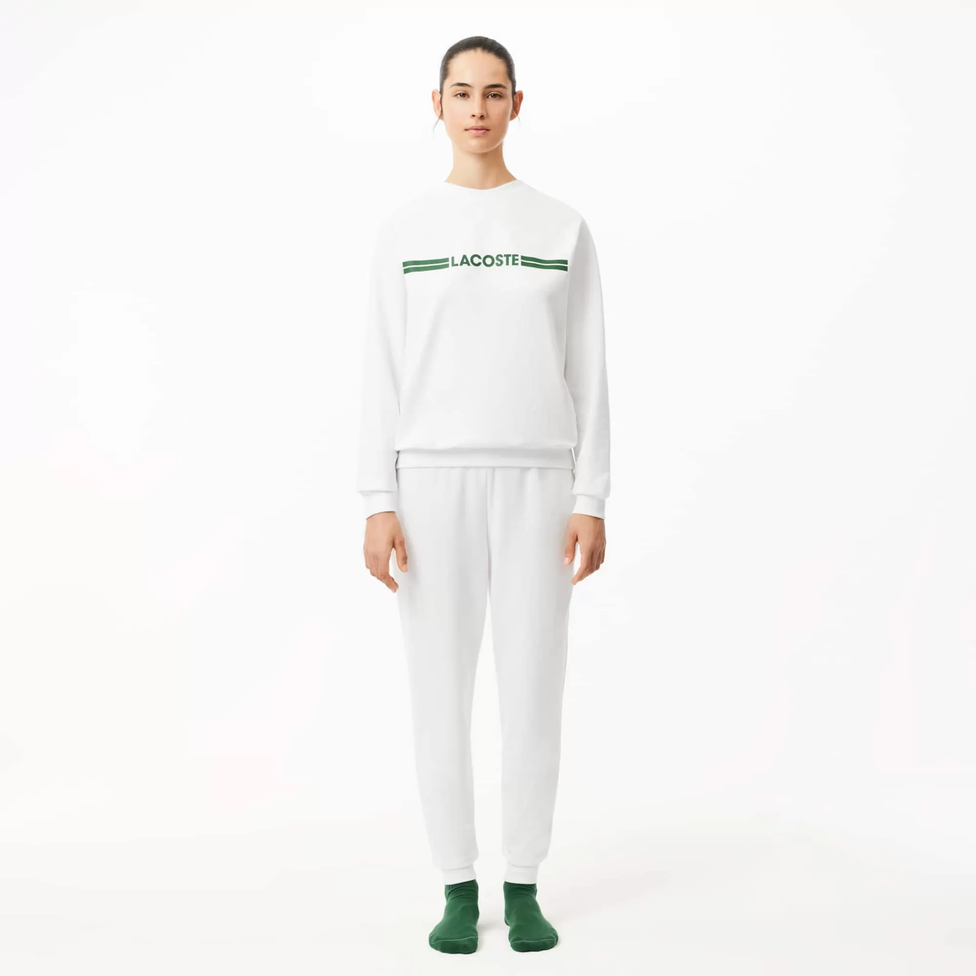 MULHER LACOSTE Roupa Interior E Roupa De Casa | Roupa Interior^Sweatshirt Loungewear de Felpa com Logo