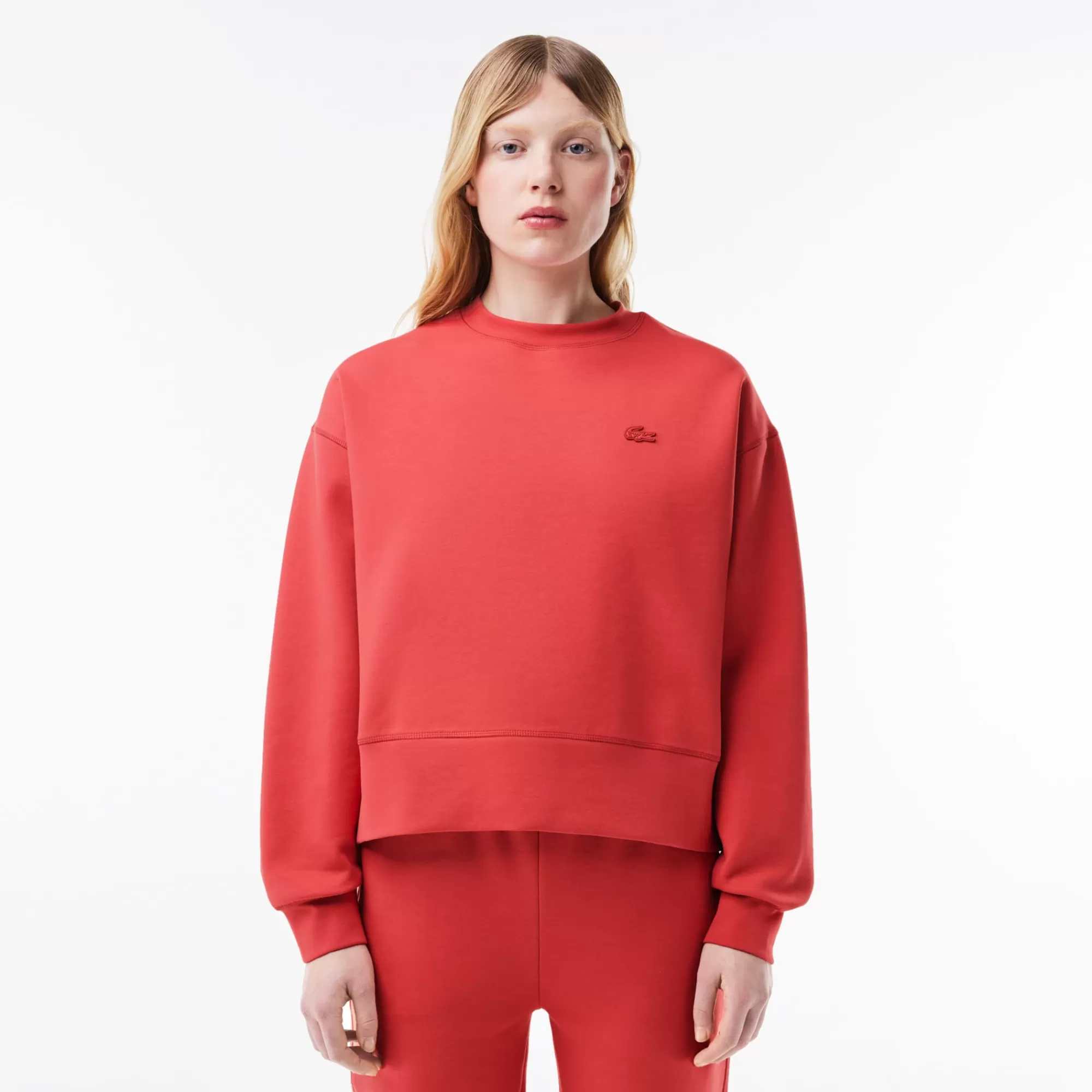 MULHER LACOSTE Fatos De Treino | Sweatshirts^Sweatshirt Oversize de Algodão