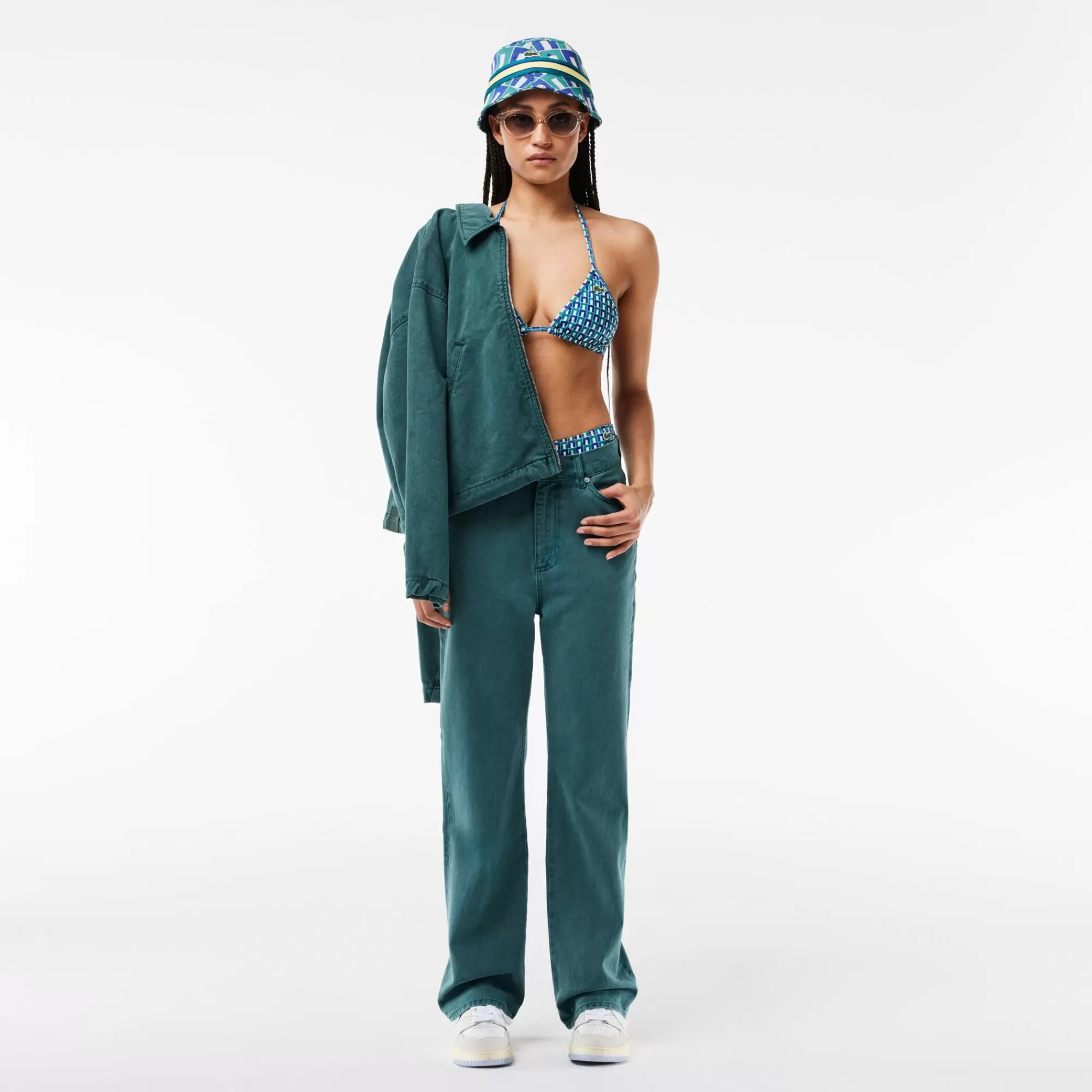 MULHER LACOSTE Roupa De Banho^Top de Banho com Padrão Gráfico