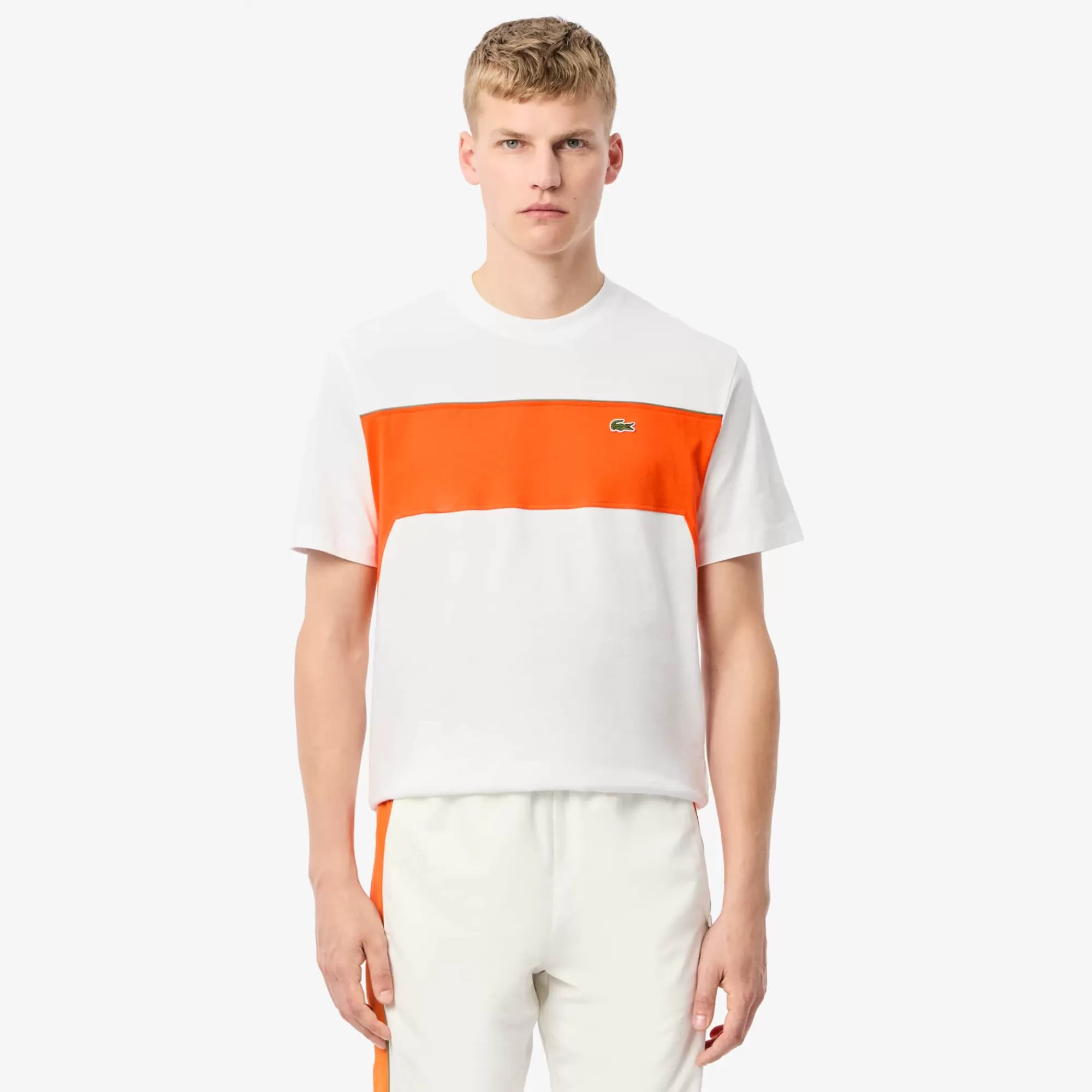 LACOSTE T-Shirts^T-shirt Colorblock de Algodão