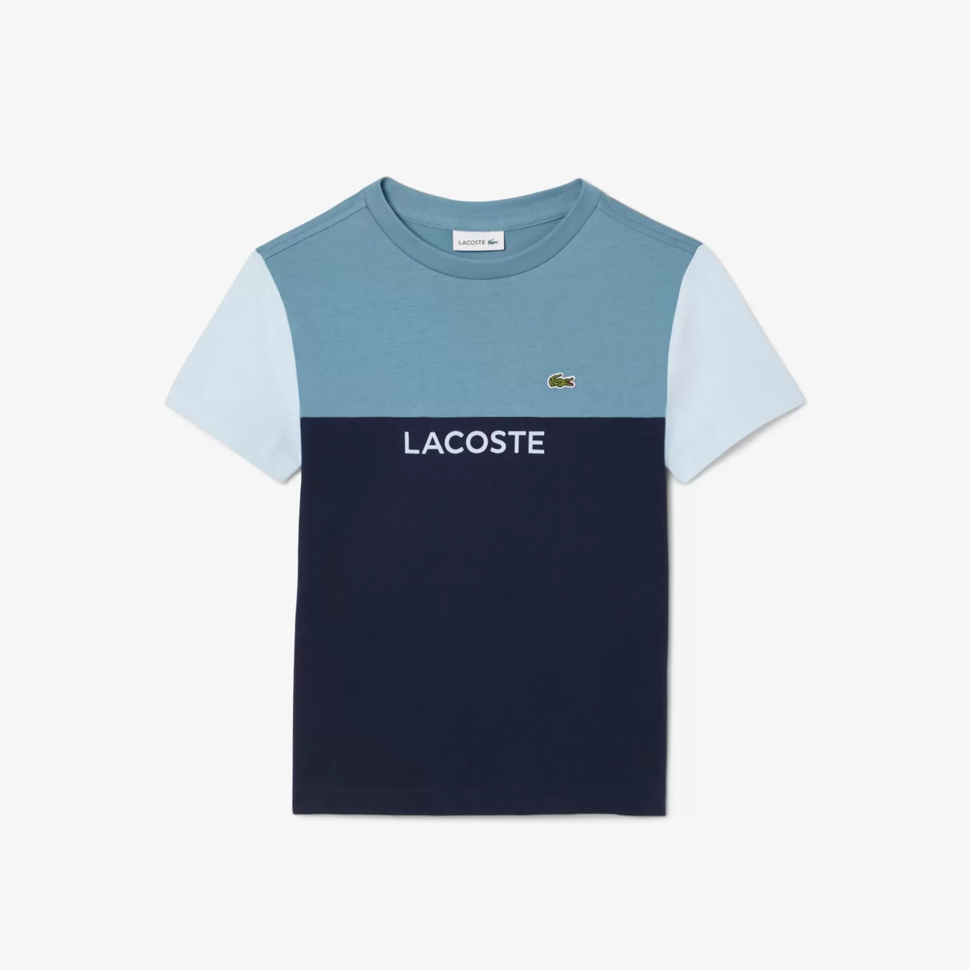 Crianças LACOSTE Moda Menino | Moda Menina^T-shirt Colourblock de Algodão