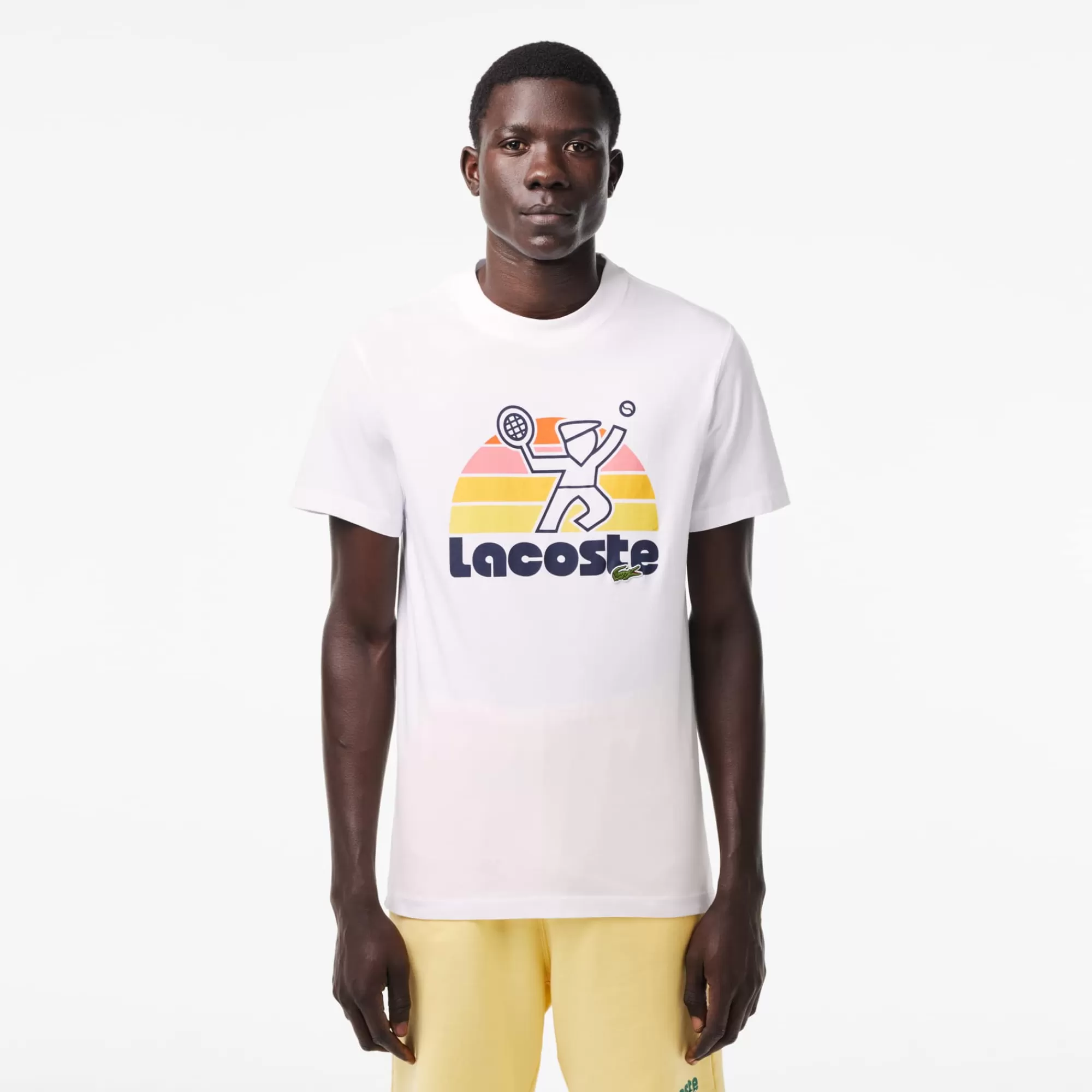 LACOSTE T-Shirts^T-shirt com estampado de ténis efeito lavado