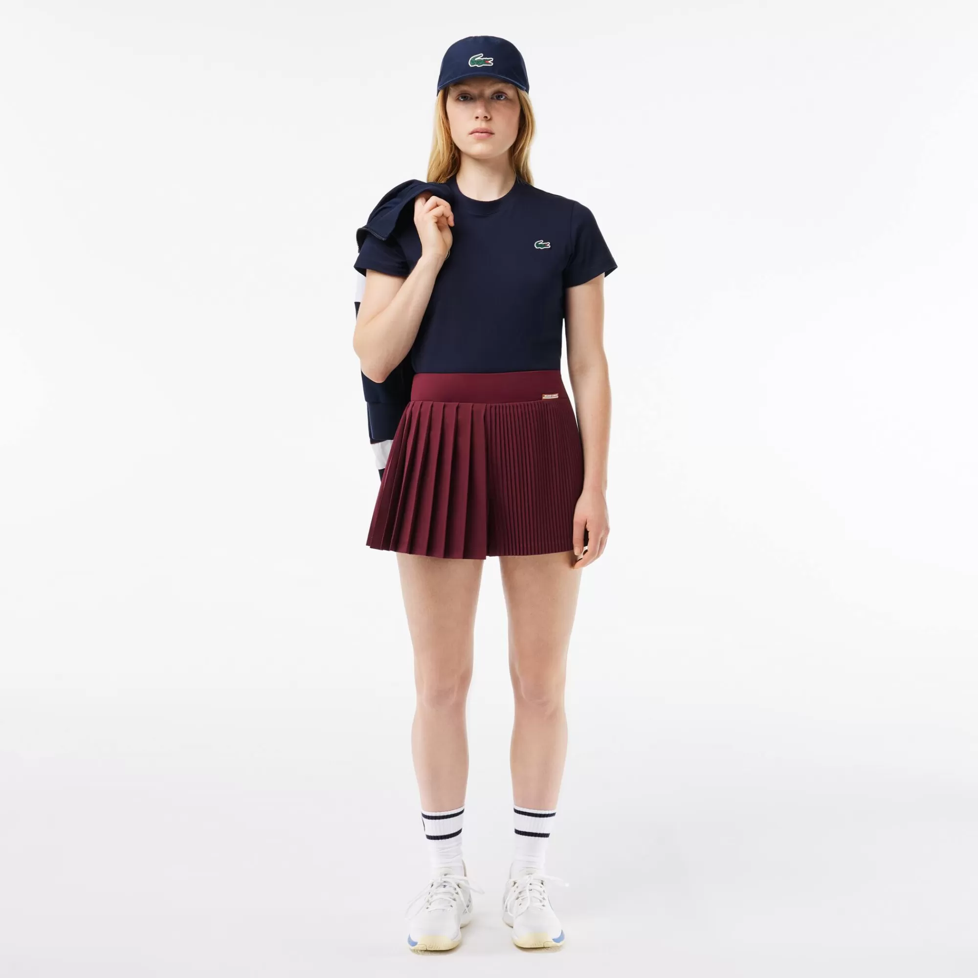 MULHER LACOSTE Ténis | Roupa Deportiva Mulher^T-shirt com Tecnologia Ultra-Dry Edição Roland-Garros