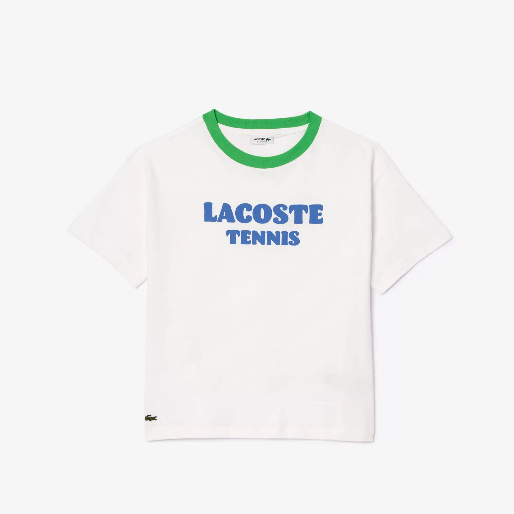 Crianças LACOSTE Moda Menina | Moda Menina^T-shirt de Algodão com Estampado